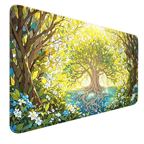 Trees and Flowers Stitching Edges Playmat