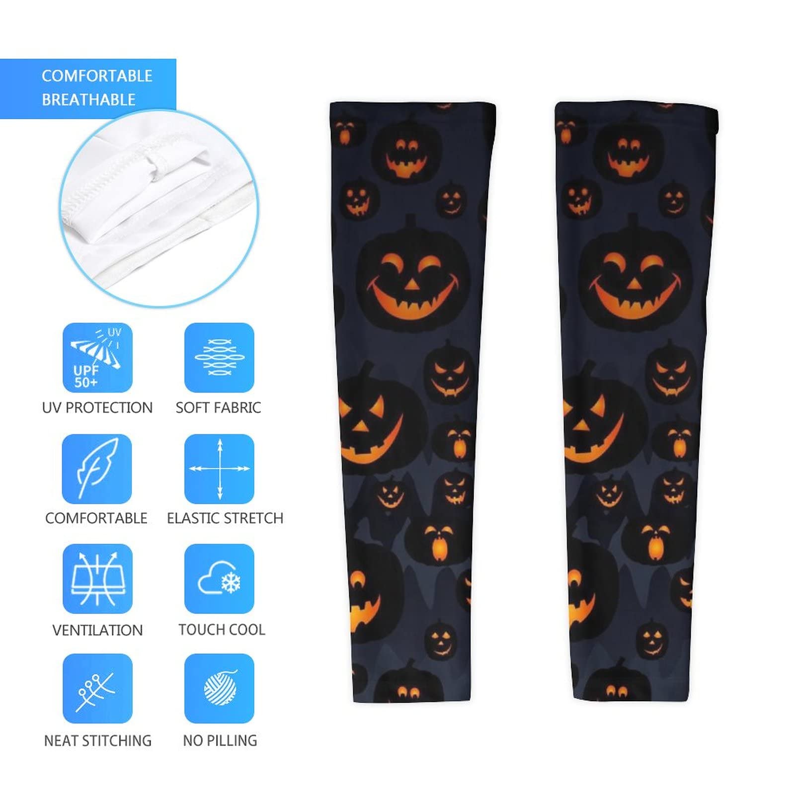 Cooling Sun Sleeves for Men & Women - UV Protection Arm Covers, Breathable Sports Compression Sleeves for Running, Cycling, Golf, Outdoor Activities