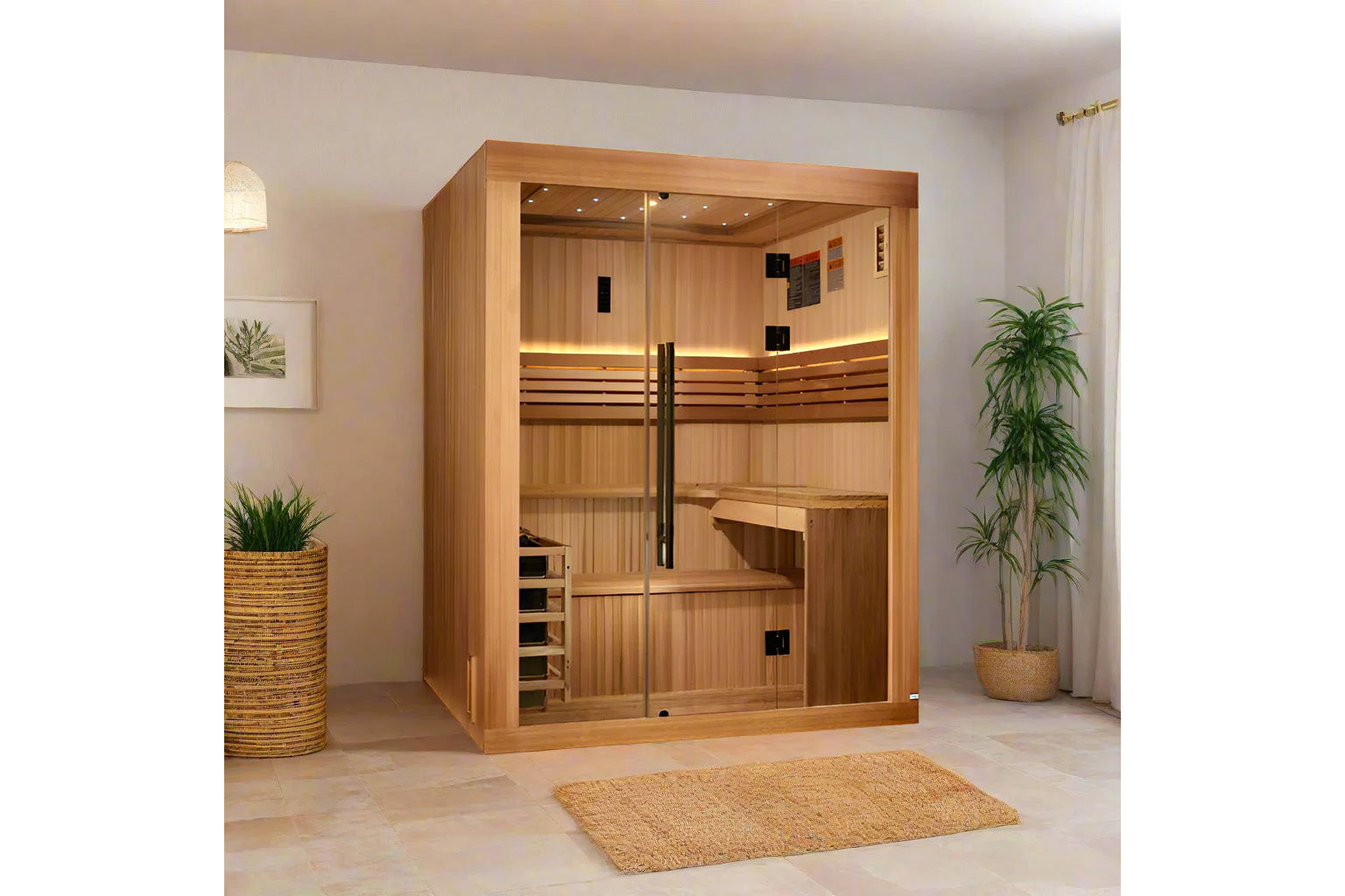 Golden Designs Osla Edition 6-Person Traditional Sauna (2025 Model) - Premium Home Spa for Relaxation & Detox - Perfect for Home Gym, Basement or Backyard Wellness Retreat