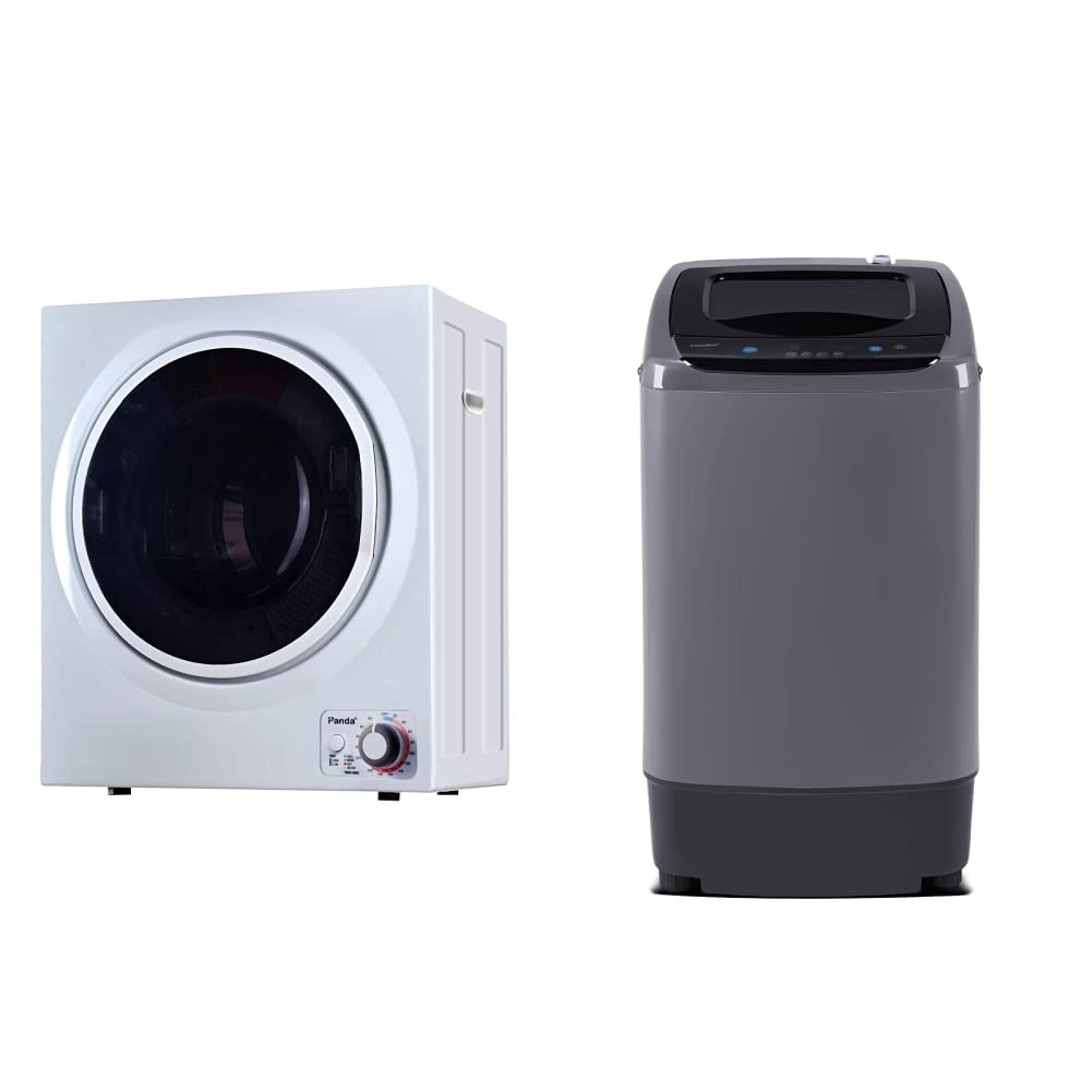 Portable 110V 850W Electric Clothes Dryer with Stainless Steel Tub - 1.5 cu.ft Compact Laundry Dryer for Apartments | Perfect for Small Spaces, Dorms & RVs - Quick Drying & Energy Efficient