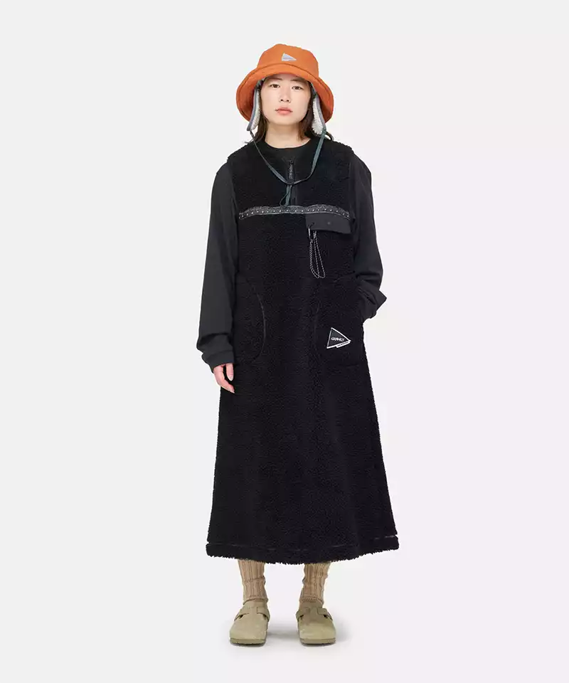 Gramicci x and wander JQ Tape Fleece Dress - Women's Outdoor Fleece Dress for Hiking, Camping & Casual Wear