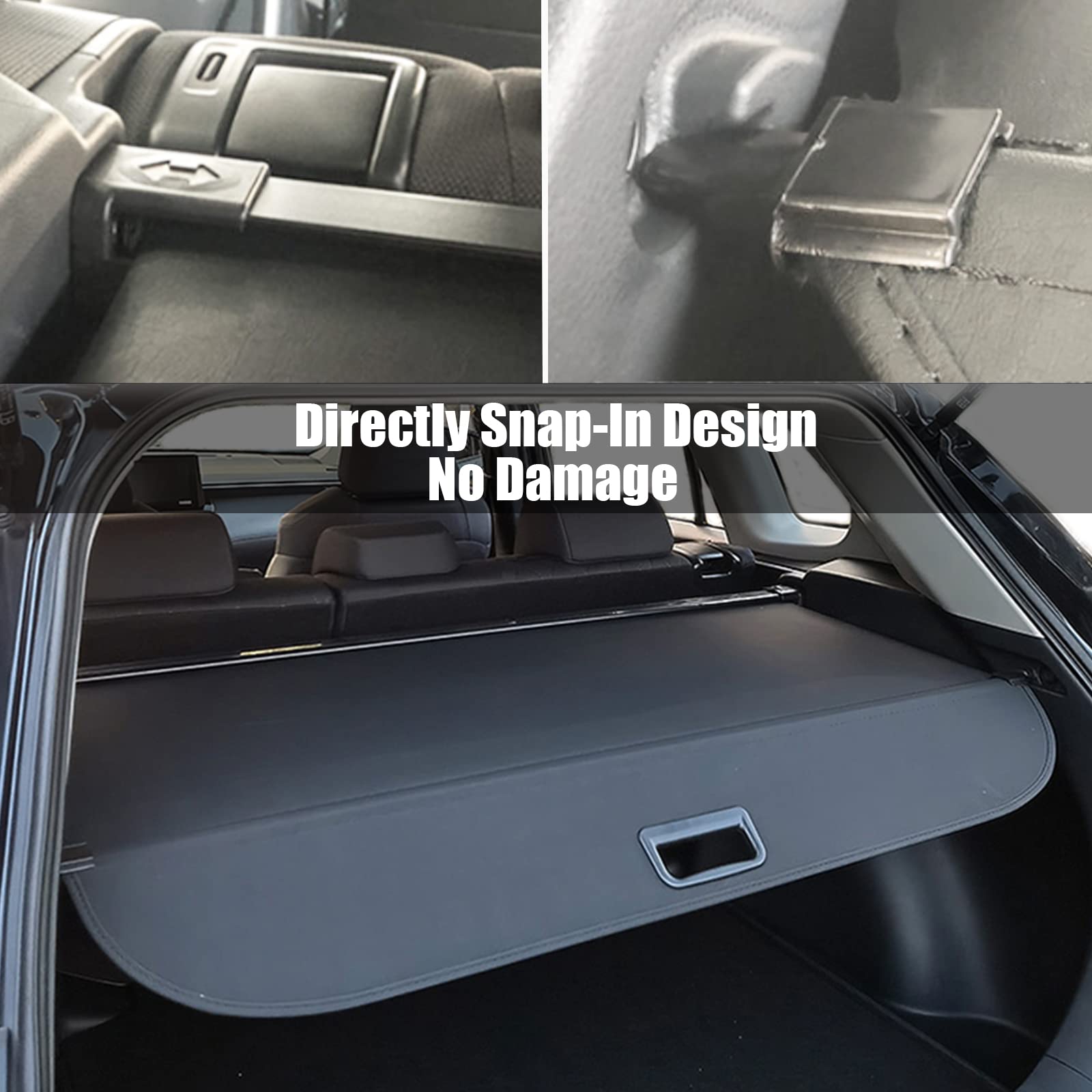 2022-2025 Toyota Corolla Cross Cargo Cover - Retractable Trunk Liner, Luggage Security Shield & Sun Shade (Fits Gas Models Only, Not for Hybrid/Leather) | Perfect for Road Trips, Grocery Hauling & Vehicle Protection
