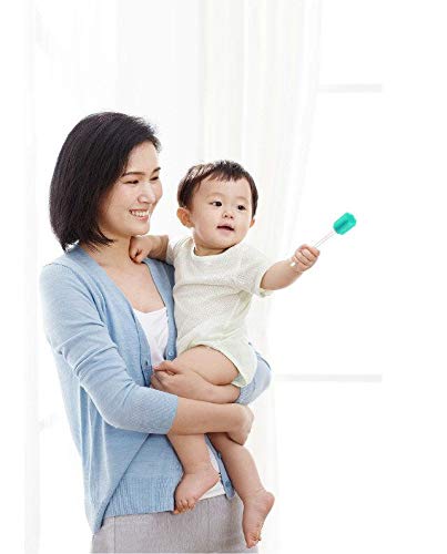 Wellgler's Sterile Sponge Mouth Swabs - Disposable Oral Care Swabs for Adults & Elderly, Individually Wrapped (100 Count, Sky Blue) - Perfect for Hospital, Nursing Home & Home Healthcare Use