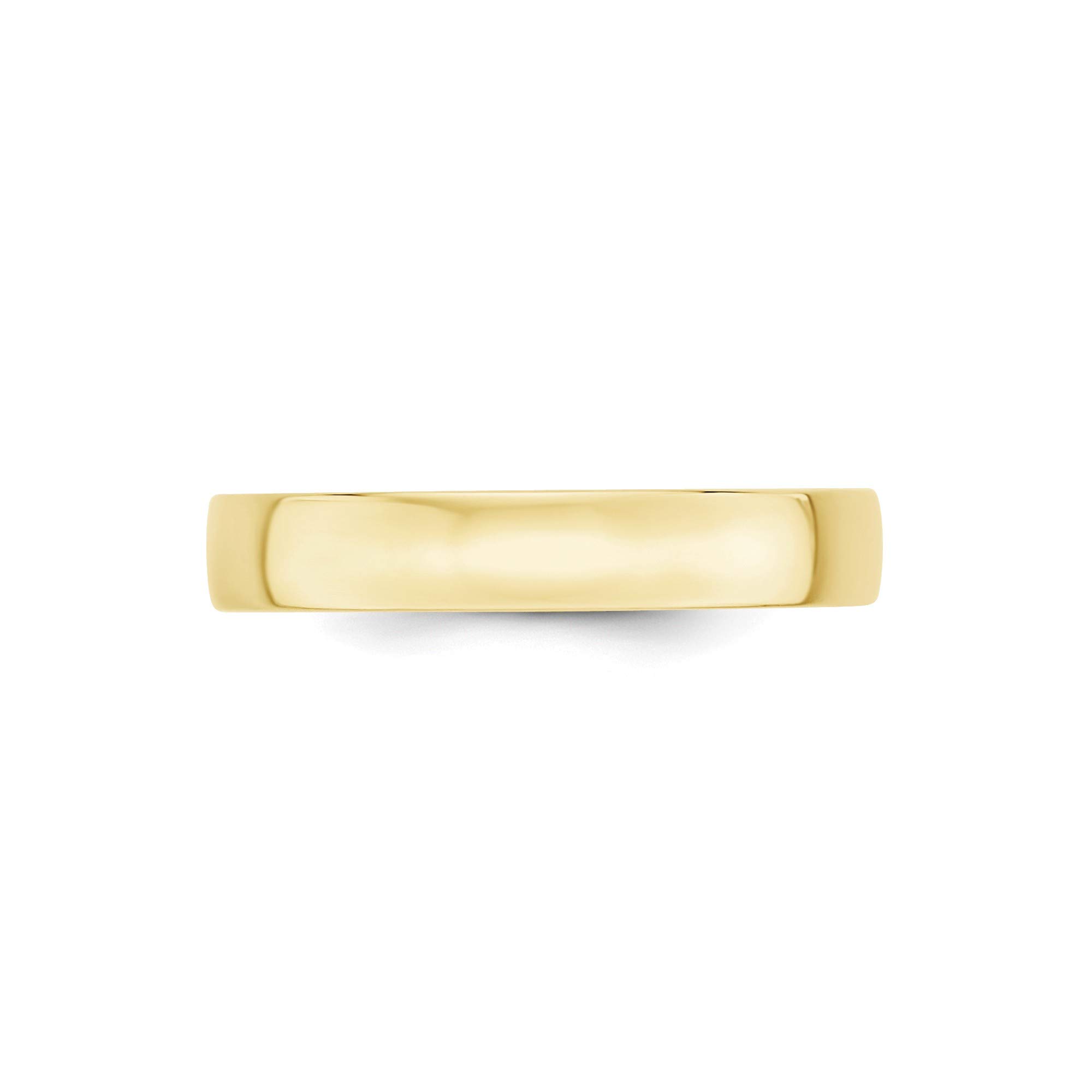10K Yellow Gold 4mm LTW Comfort Fit Wedding Band Ring - Size 5, Durable & Hypoallergenic - Perfect for Anniversaries, Engagements & Everyday Wear