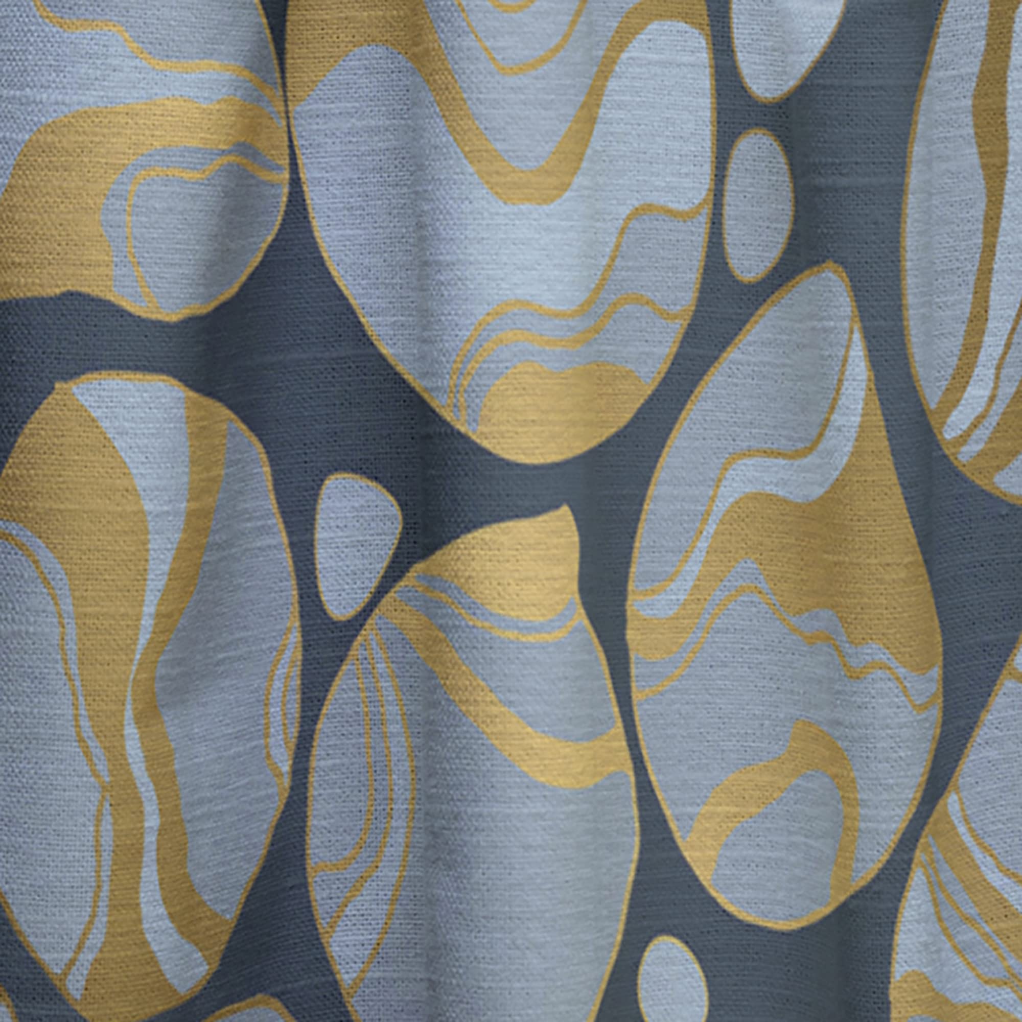 DesignQ Golden Marble Thermal Insulated Curtains - Single Panel 52x95 Inch - Elegant Drapes for Bedroom & Living Room - Perfect for Home Decor, Noise Reduction & Light Blocking