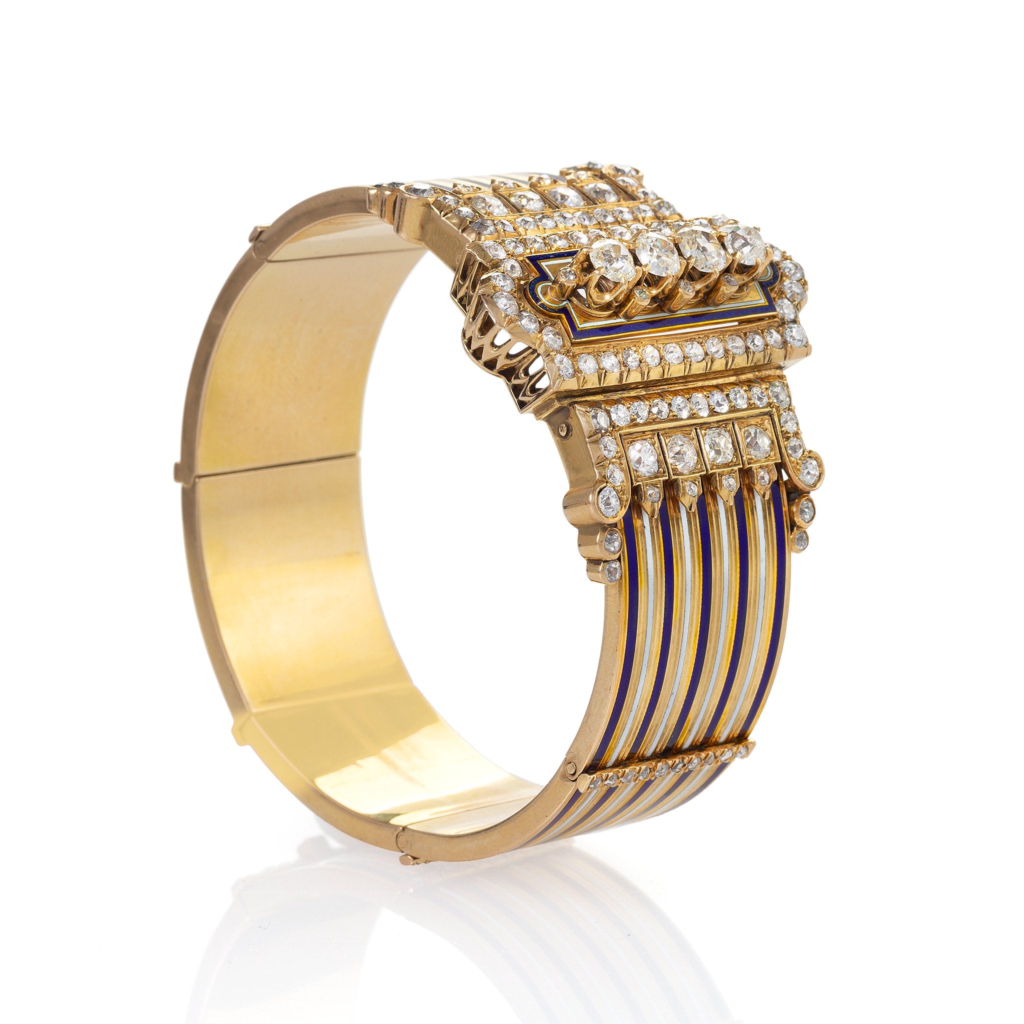 Exquisite French Diamond & Enamel 