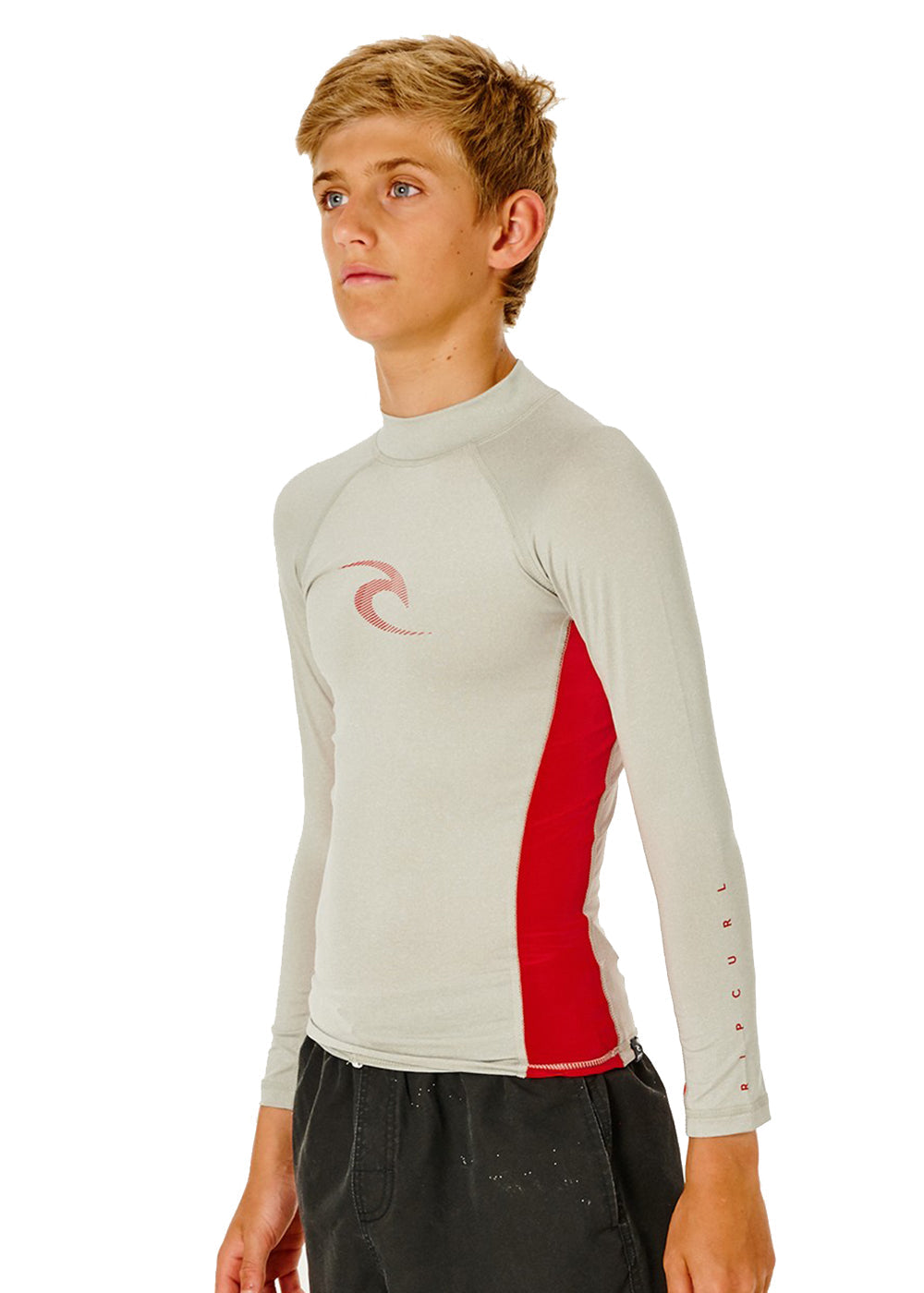 Rip Curl Boys Long Sleeve Rash Guard UPF 50+ Sun Protection Swim Shirt for Surfing, Swimming & Beach Activities