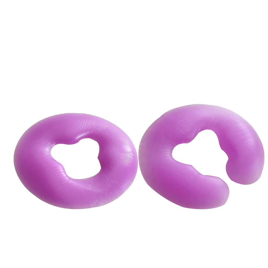 2 Pack Silicone Face Cradle Pillow - Spa Headrest Massage Cushion for Salon, Facial, Massage Therapy - Ergonomic Support for Comfortable Relaxation