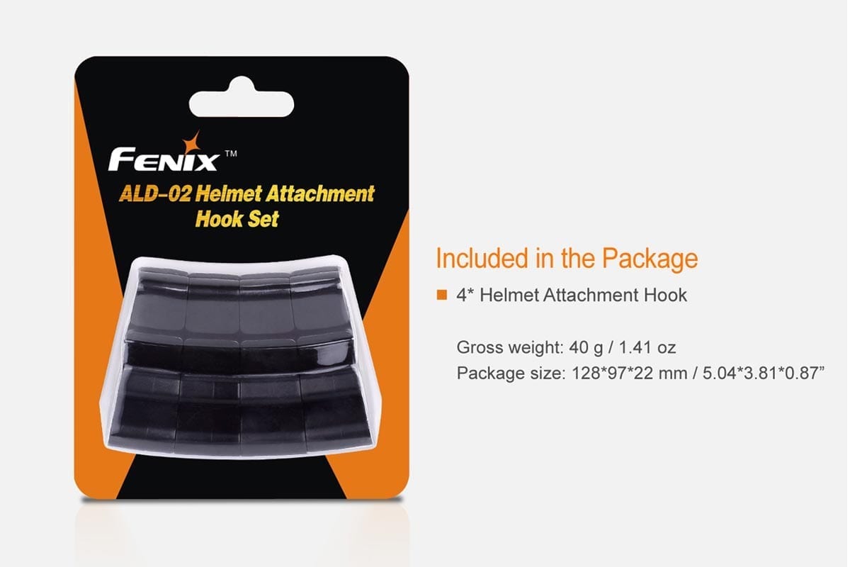 Fenix ALD 02 Helmet Headlamp Mounting Hooks - Secure & Adjustable Headlamp Attachment for Climbing, Cycling & Outdoor Adventures