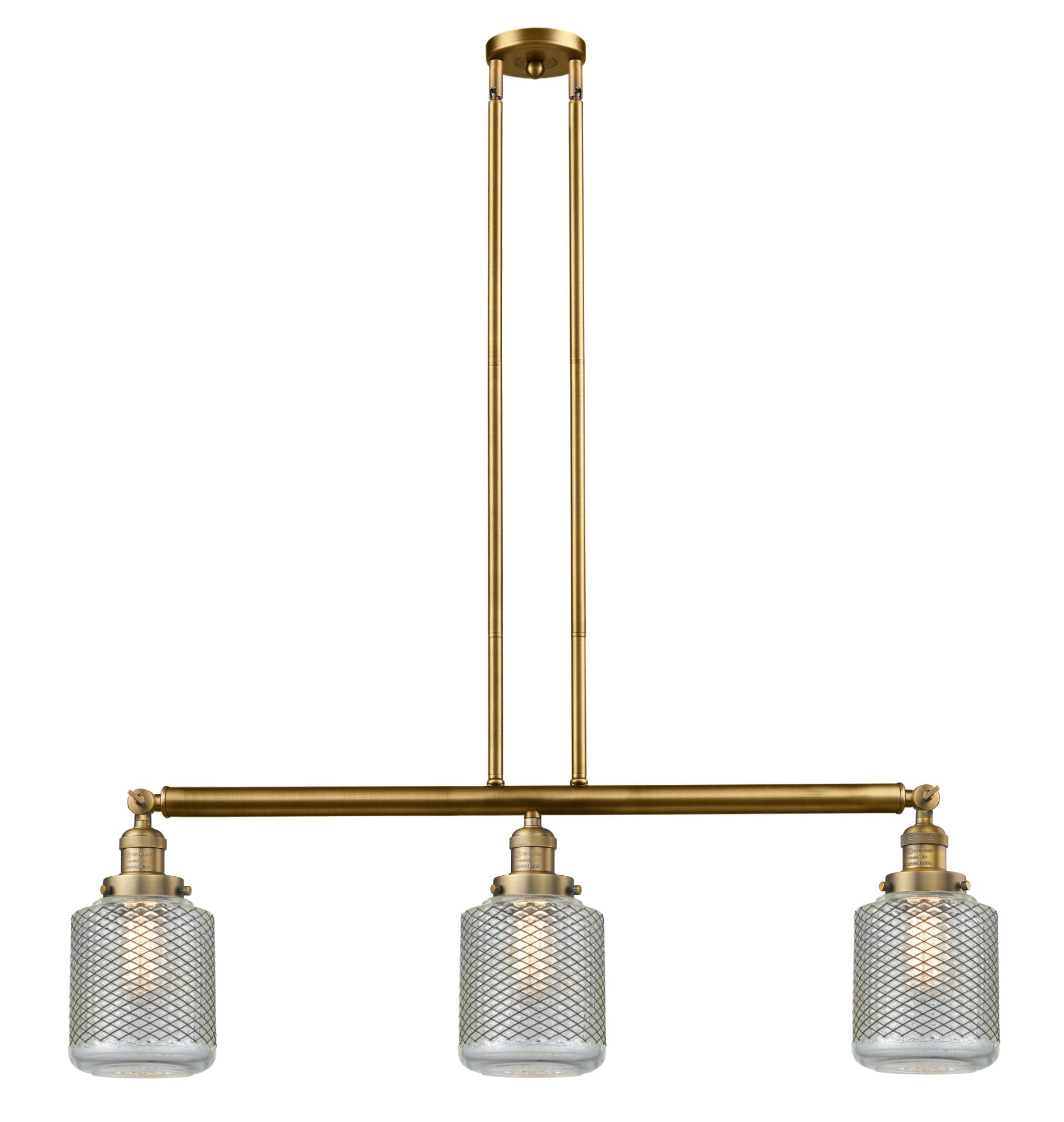 Stanton 3-Light Island Pendant Light Fixture in Antique Copper - Modern Kitchen Lighting for Dining Room & Bar Counter Decor