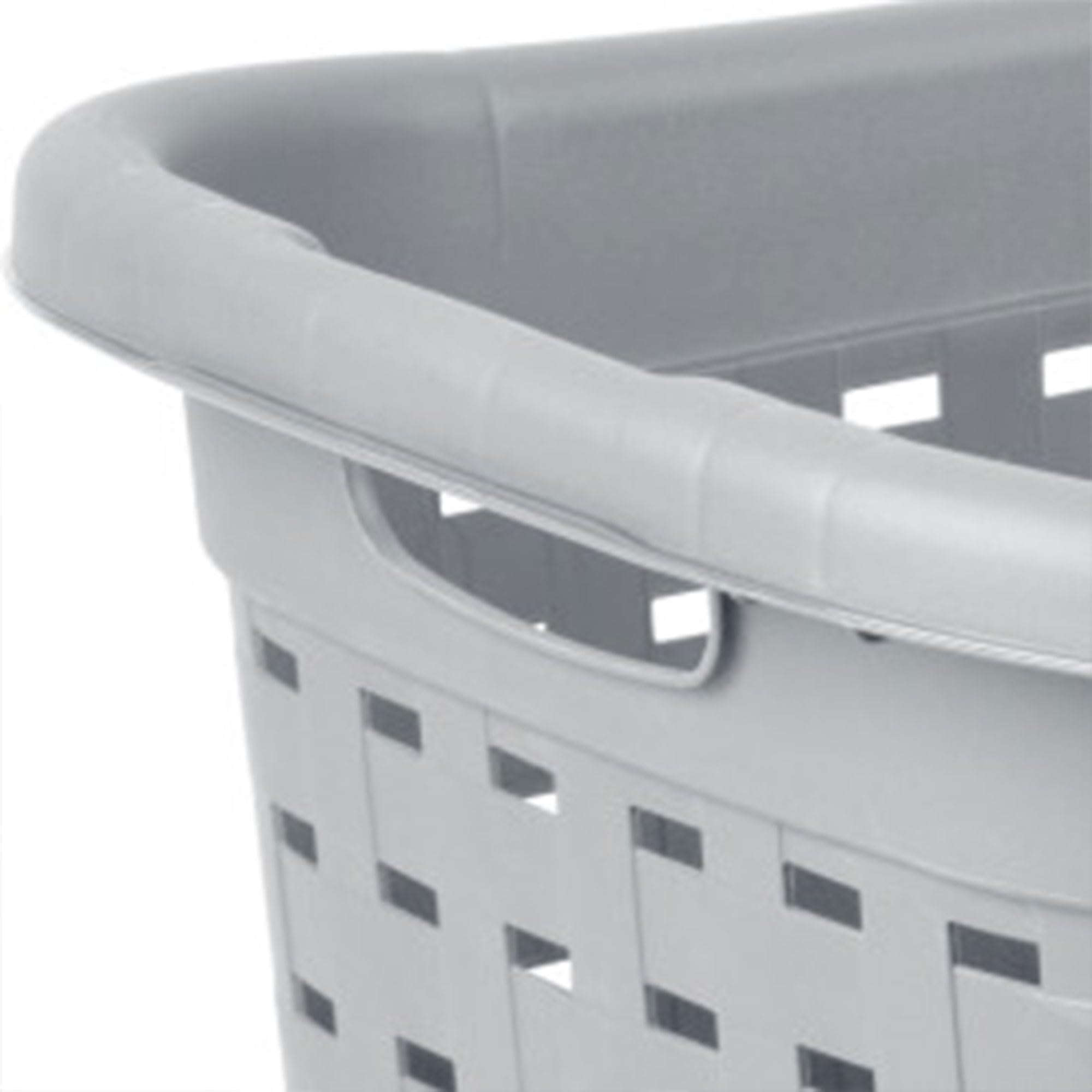 Sterilite 12-Pack Cement Gray Laundry Baskets - Durable Woven Wicker Pattern Design for Clothes, Toys & Storage | Perfect for Bedroom, Bathroom & Laundry Room Organization