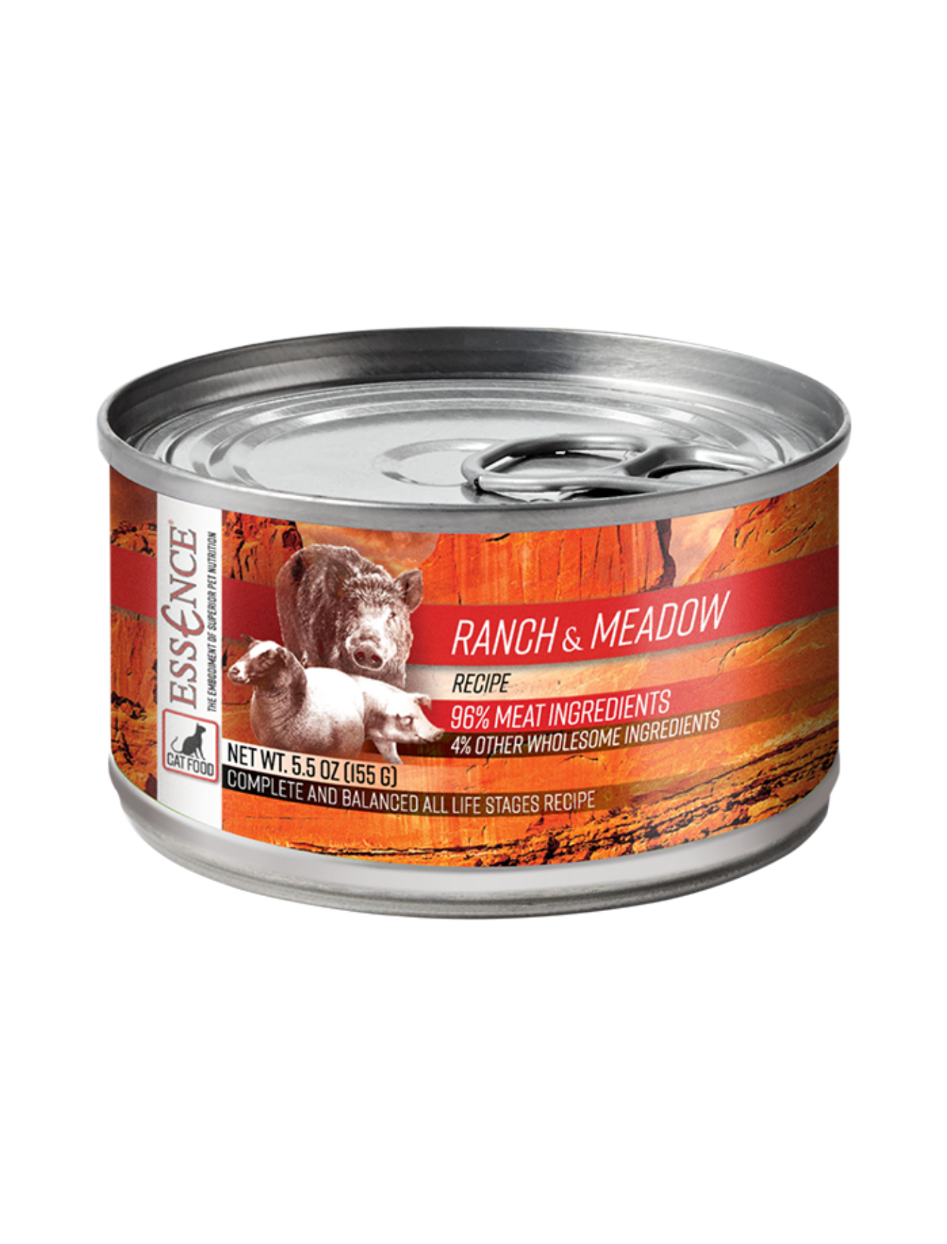 Original Ranch & Meadow Cat Wet Food - 5.5oz Pack - Grain-Free Natural Cat Food for Adult & Senior Cats - Perfect for Picky Eaters & Indoor Cats