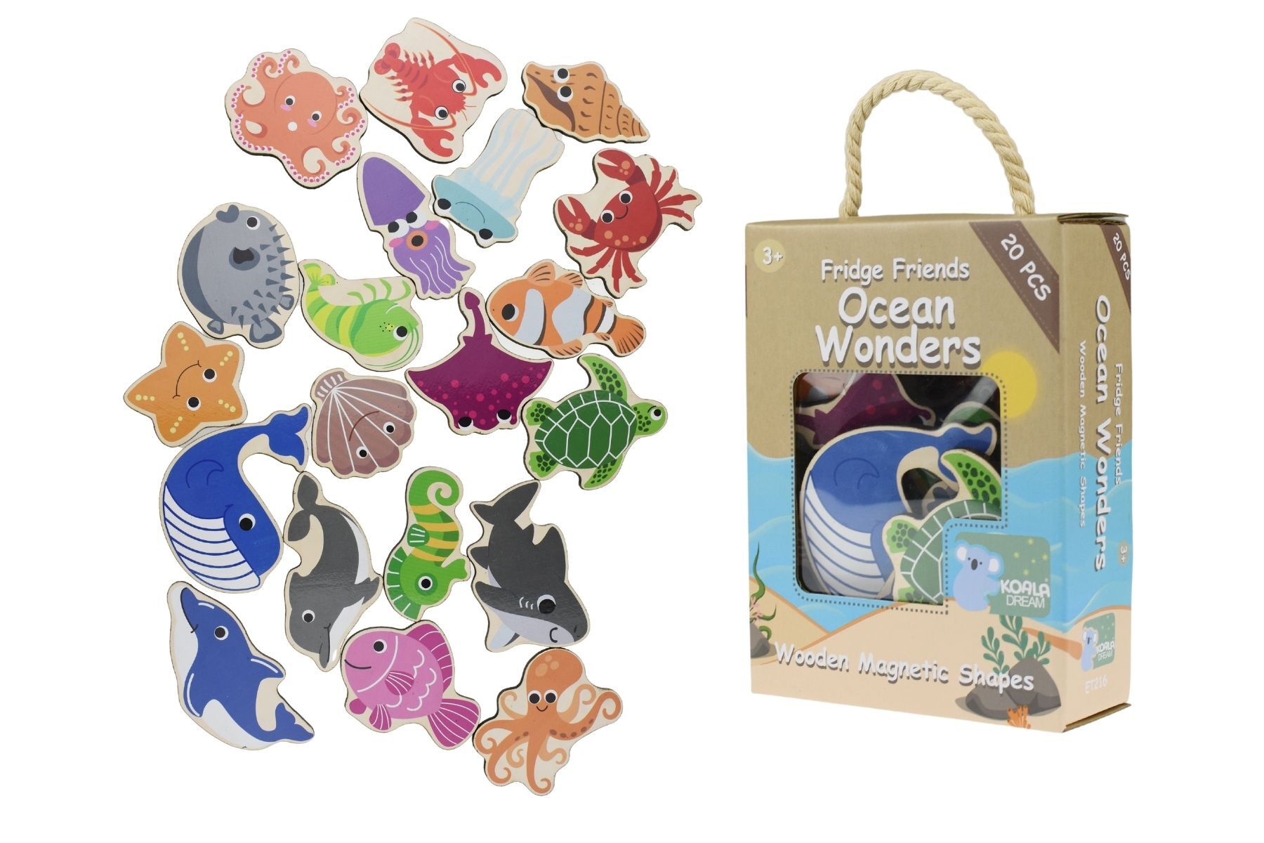 Koala Dream Fridge Friends - Magnetic Sea Creatures Ocean Animal Toys for Kids - Fun Refrigerator Magnets for Playrooms, Classrooms & Home Decor