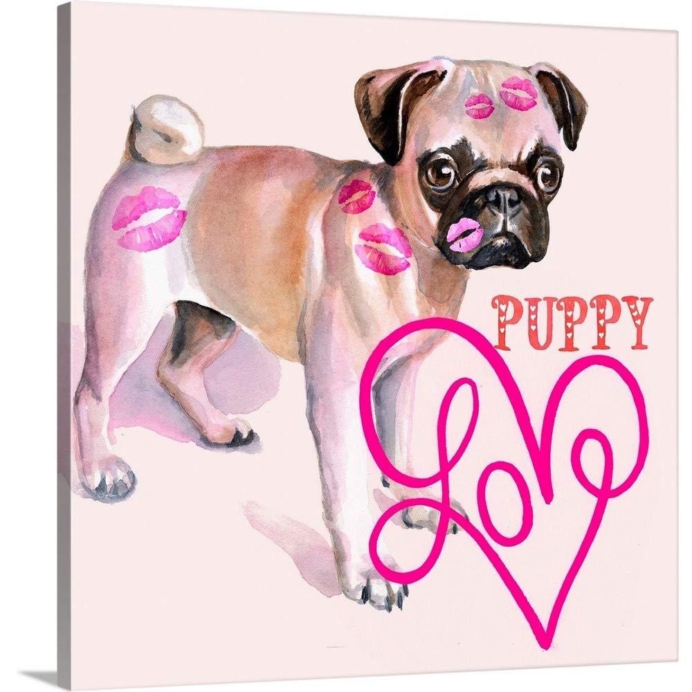 Cute Couture III Dog Wall Art Print - 30x30 Inch Canvas Home Decor for Living Room, Bedroom & Office - GREATBIGCANVAS Modern Pet Artwork