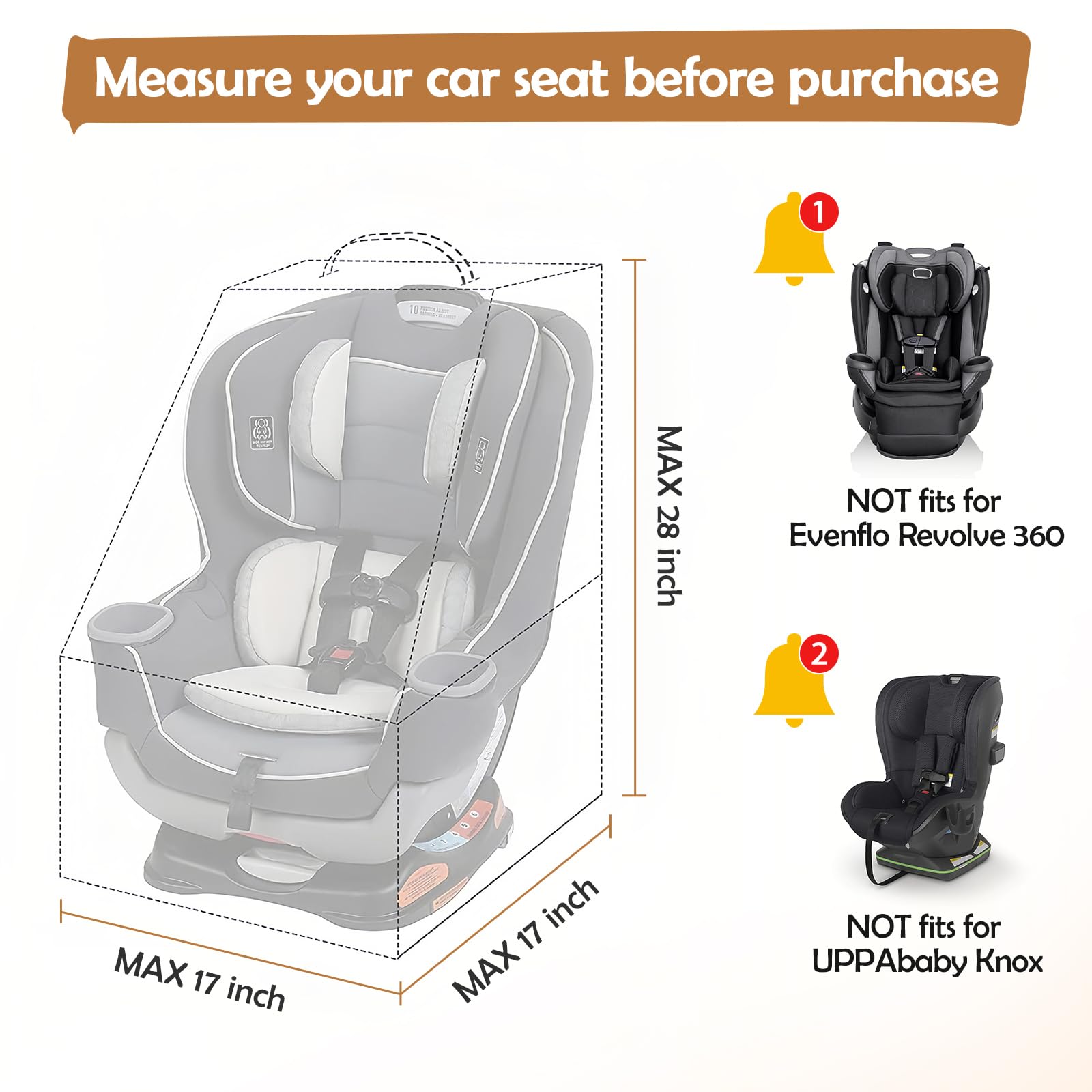 YOREPEK Padded Car Seat Backpack for Air Travel - Baby Travel Essentials for Flying - Car Seat Protector Bag for Airplane & Car Travel (All Black) - Perfect for Family Vacations & Business Trips