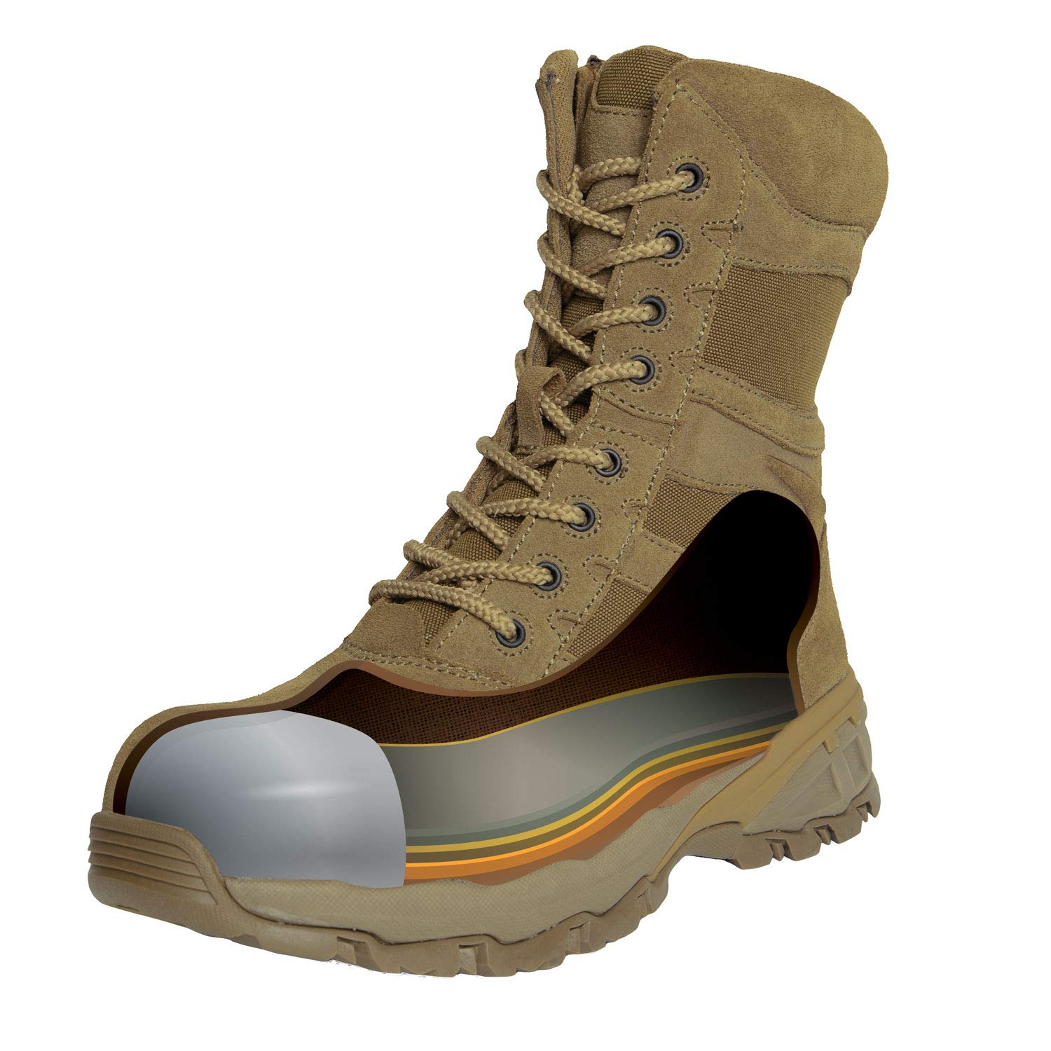 Rothco Men's V-Max Lightweight Tactical Boots - Durable Military Combat Shoes for Hiking, Outdoor & Work - Waterproof & Breathable Army Boots for Men