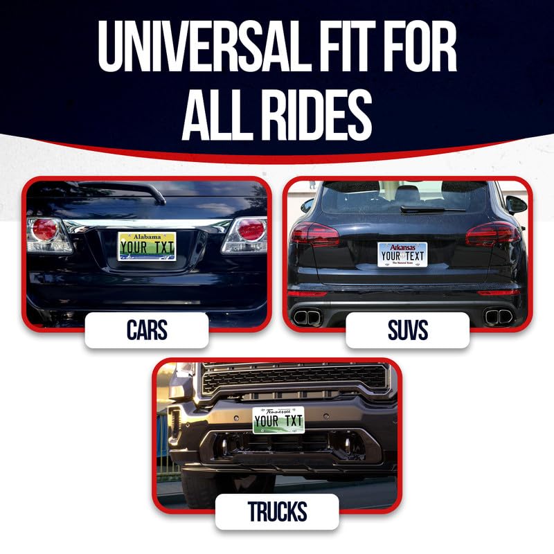 Custom Texas License Plate - Personalized 6x12 Inch Car Tag - Choose from 50 States - Made in USA - Perfect for Cars, Trucks, Motorcycles & Gifts