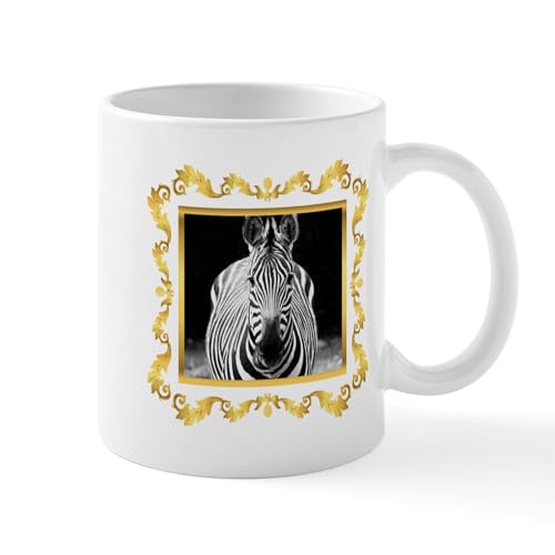 White - Zebra Framed Mugs