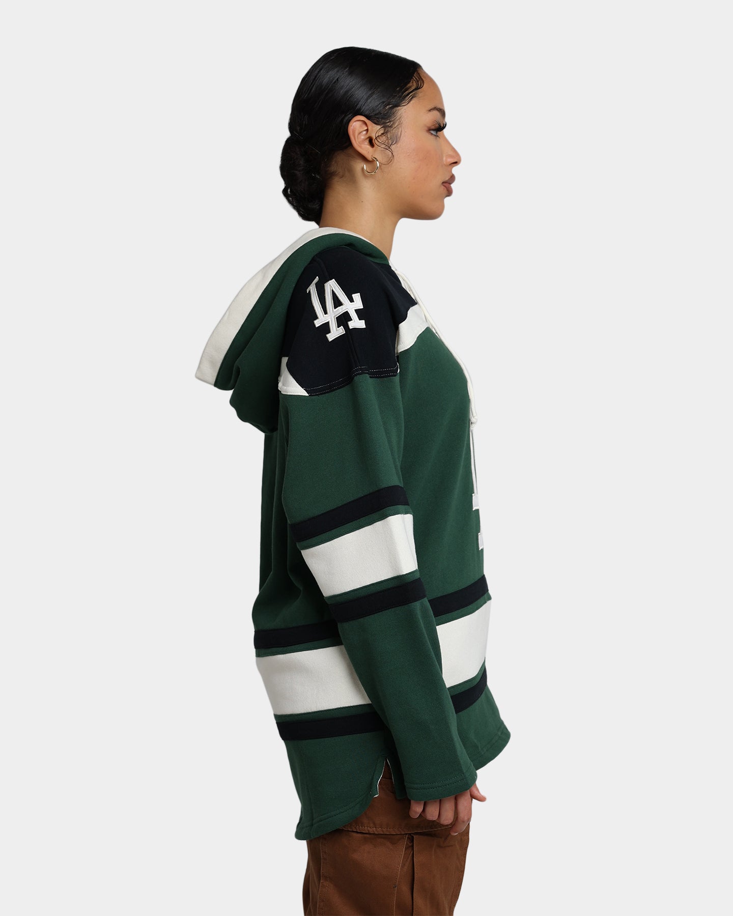 47 Brand Los Angeles Dodgers Superior Lacer Hoodie for Men - Dark Green Baseball Pullover Sweatshirt - Perfect for Game Day, Casual Wear & Sports Fan Gifts