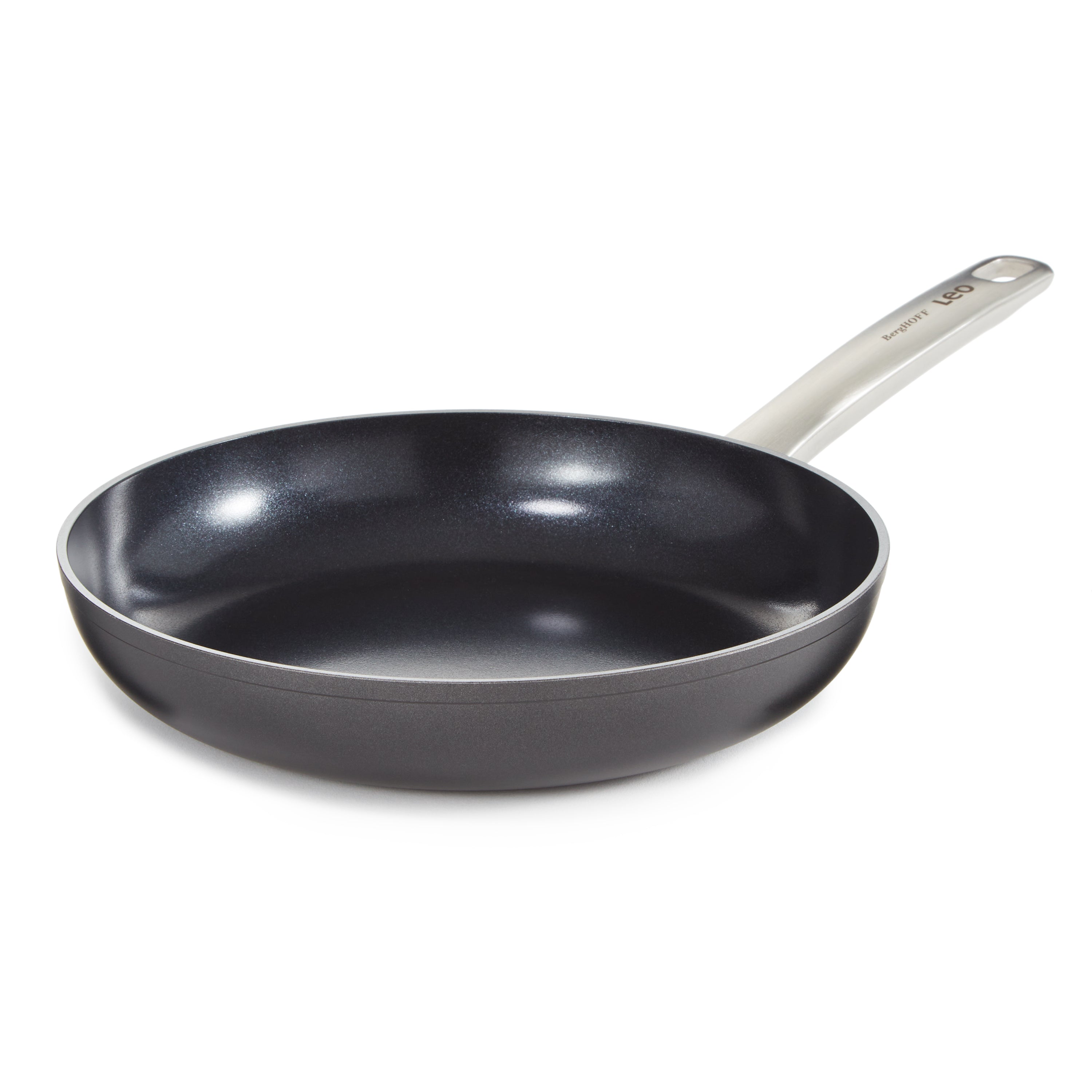 BergHOFF Leo 10-Inch Nonstick Ceramic Frying Pan - Graphite Coating, Eco-Friendly Recycled Material - Perfect for Sauteing, Frying & Healthy Cooking