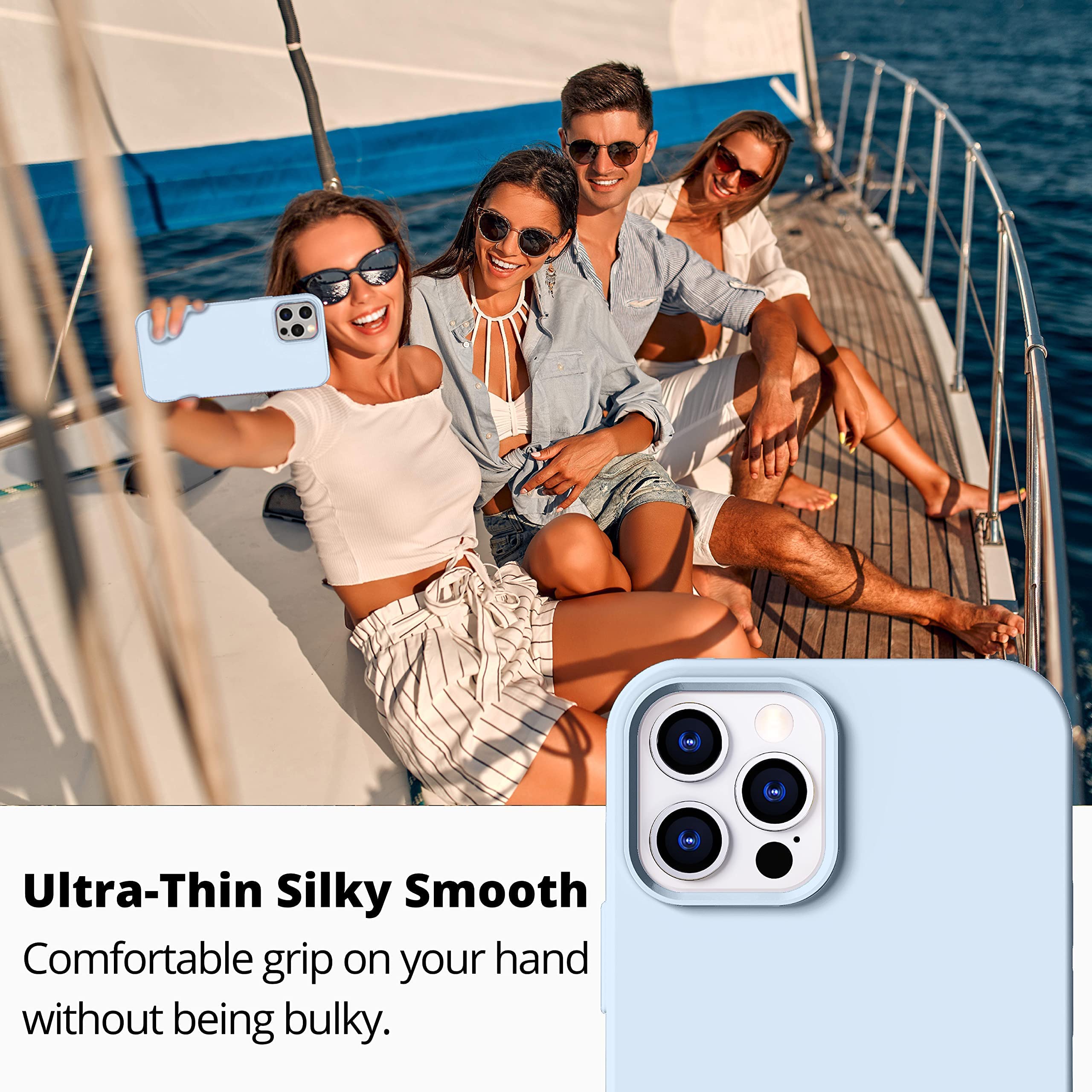 Premium Silicone iPhone 13 Mini Case - Baby Blue | Ultra Slim Shockproof Protective Cover with Soft Anti-Scratch Microfiber Lining | 5.4 Inch Pastel Cute Light Blue Phone Case | Perfect for Everyday Use, Travel & Outdoor Activities