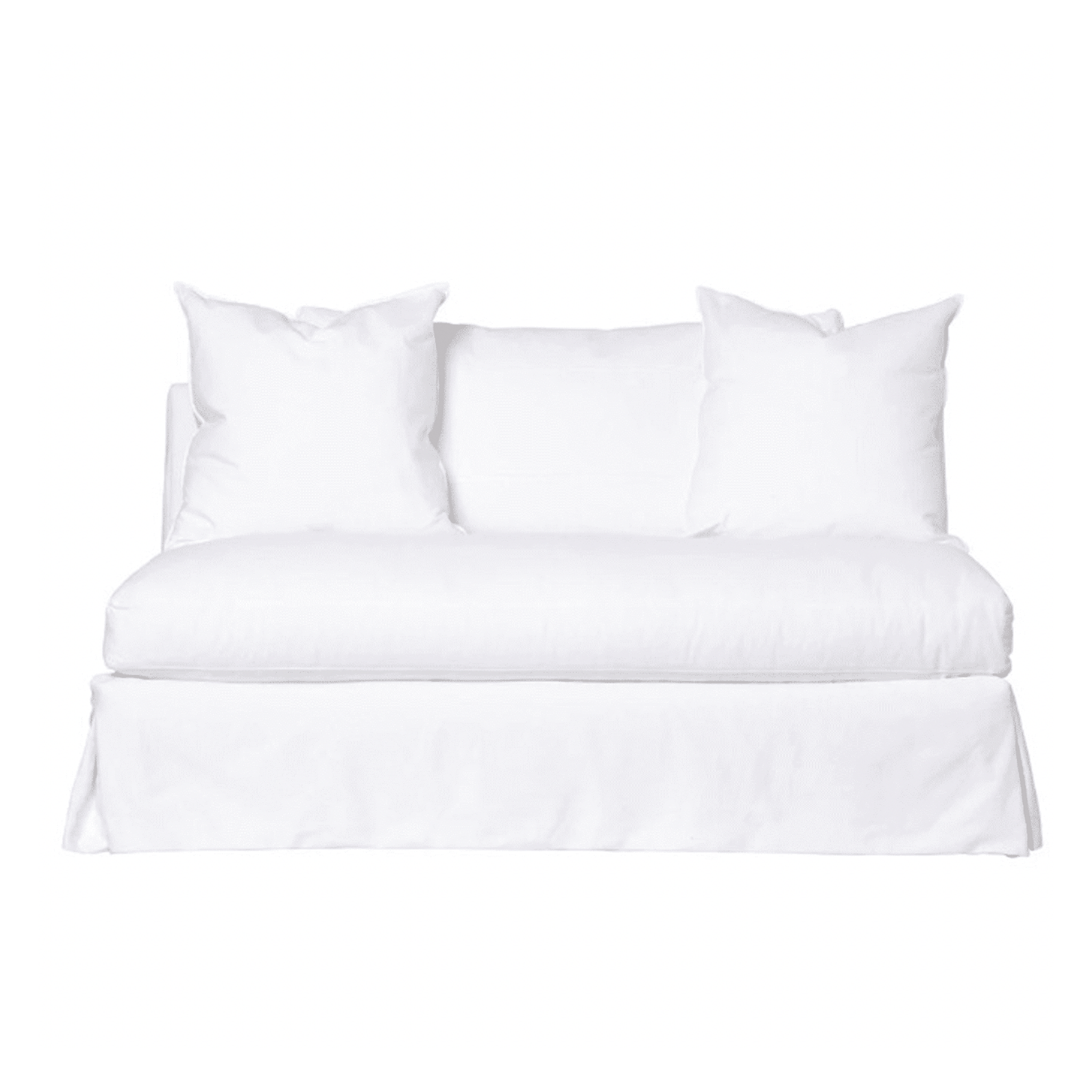 St. Bart's Armless Slipcovered Loveseat - Modern Sofa for Small Spaces | Perfect for Apartments, Dorms & Cozy Living Rooms