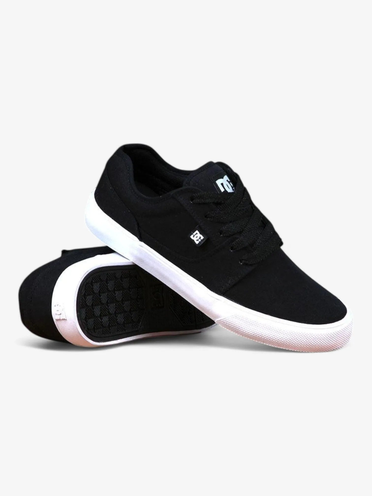 DC Tonik TX Skate Shoes for Men - Black & White Sneakers for Skateboarding, Casual Wear & Street Style
