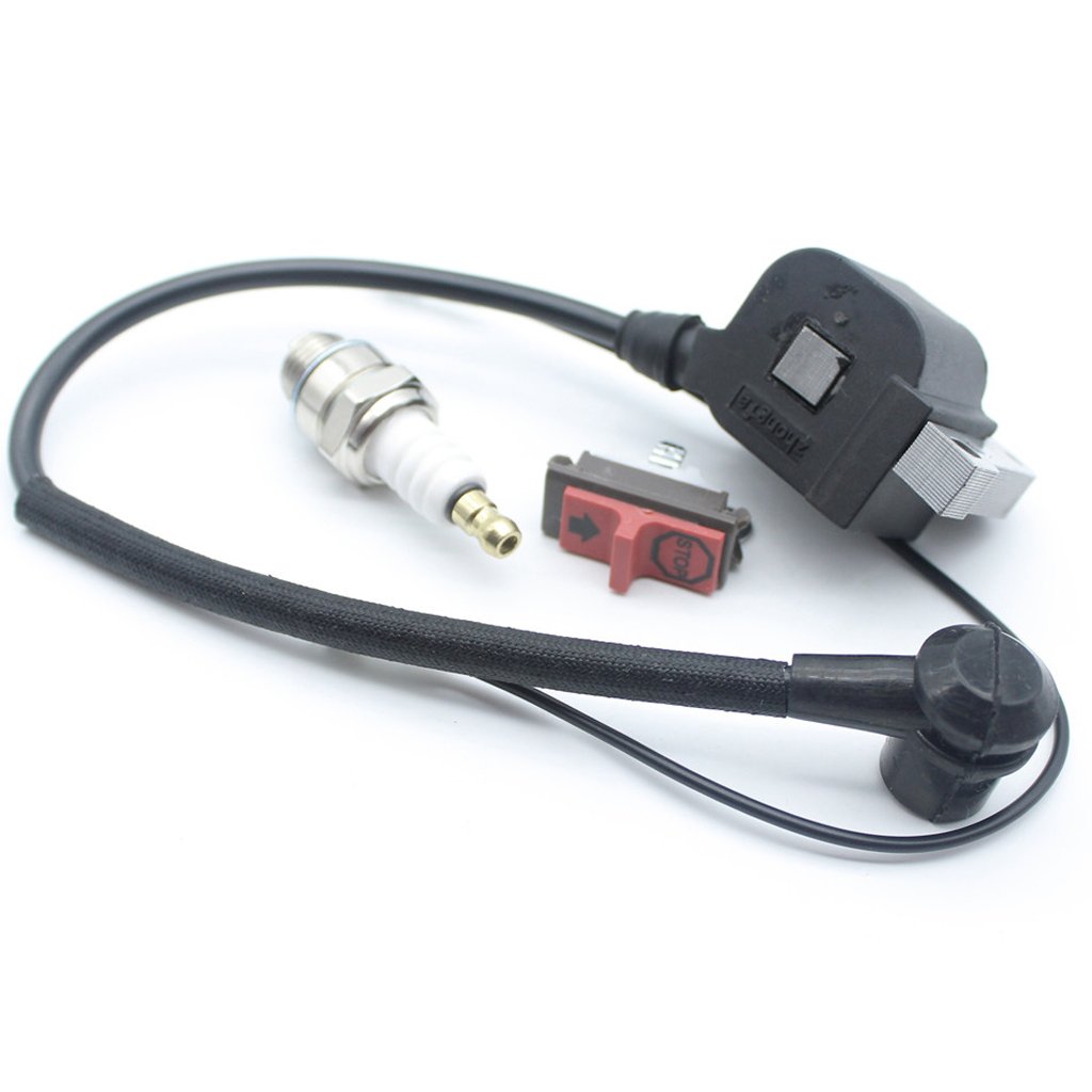 Husqvarna Chainsaw Ignition Coil, On/Off Stop Switch & Spark Plug Replacement Kit - Compatible with Models 50, 51, 55, 61, 254, 257, 261, 262, 266, 268, 272 - Perfect for DIY Repairs & Maintenance