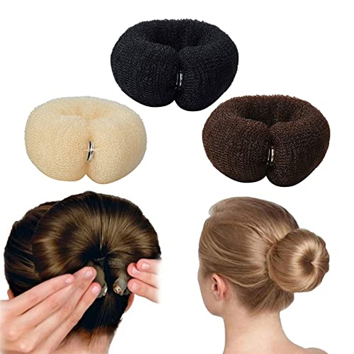 6PCS Magic Roll Tool Hair Ring Set - DIY Hair Foam Ring Shaper Snap & Hair Bun Maker Donut for Perfect Updos - Great for Weddings, Parties & Daily Styling