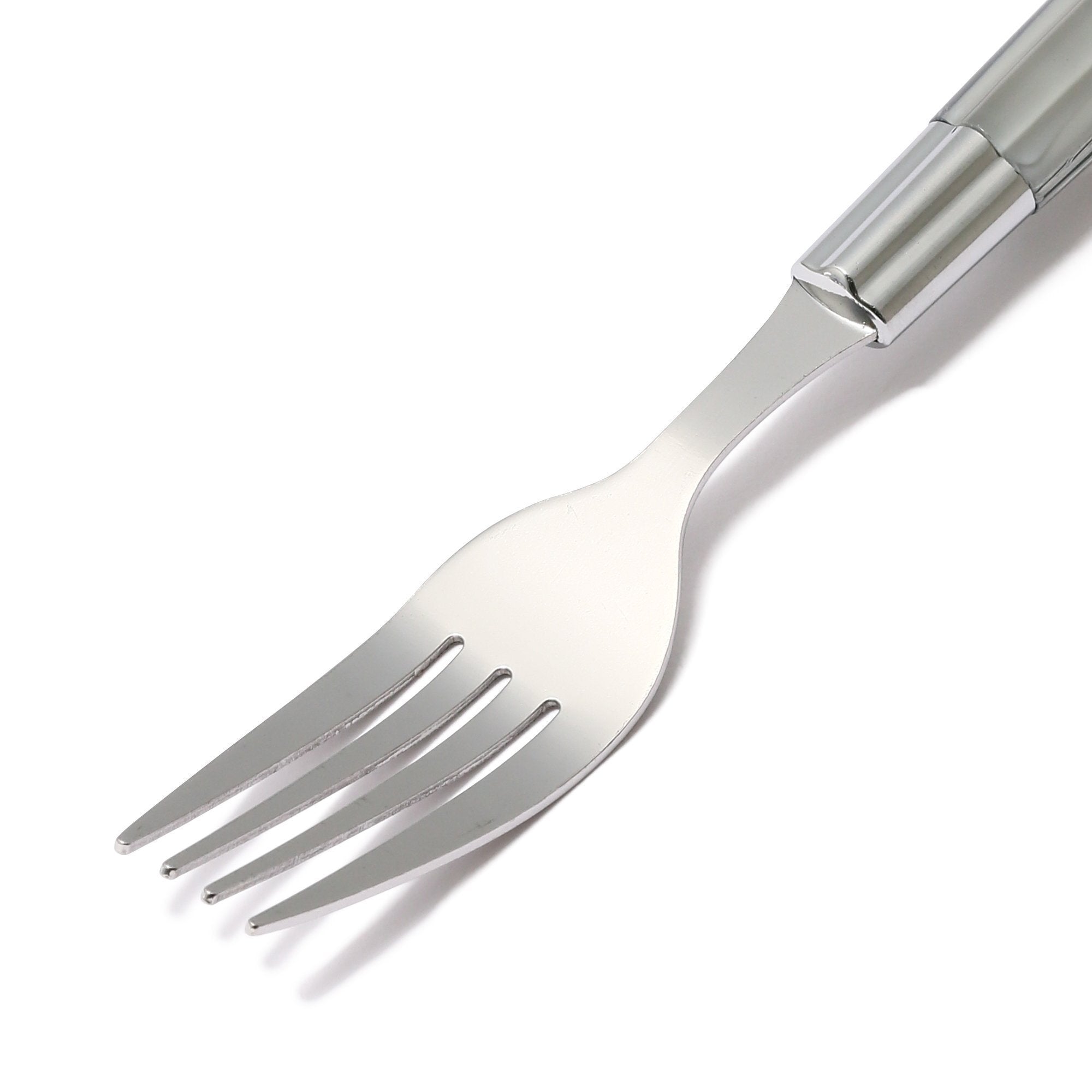 Premium Connie Cutlery Set - 8-Piece Stainless Steel Knife Set with Gray Layered Handle - Perfect for Kitchen, Camping & Outdoor Cooking