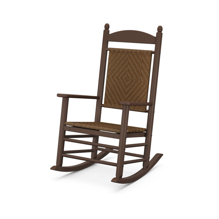 POLYWOOD Jefferson Woven Rocker - All-Weather Outdoor Rocking Chair with UV Protection | Perfect for Patio, Garden, Porch & Poolside Relaxation