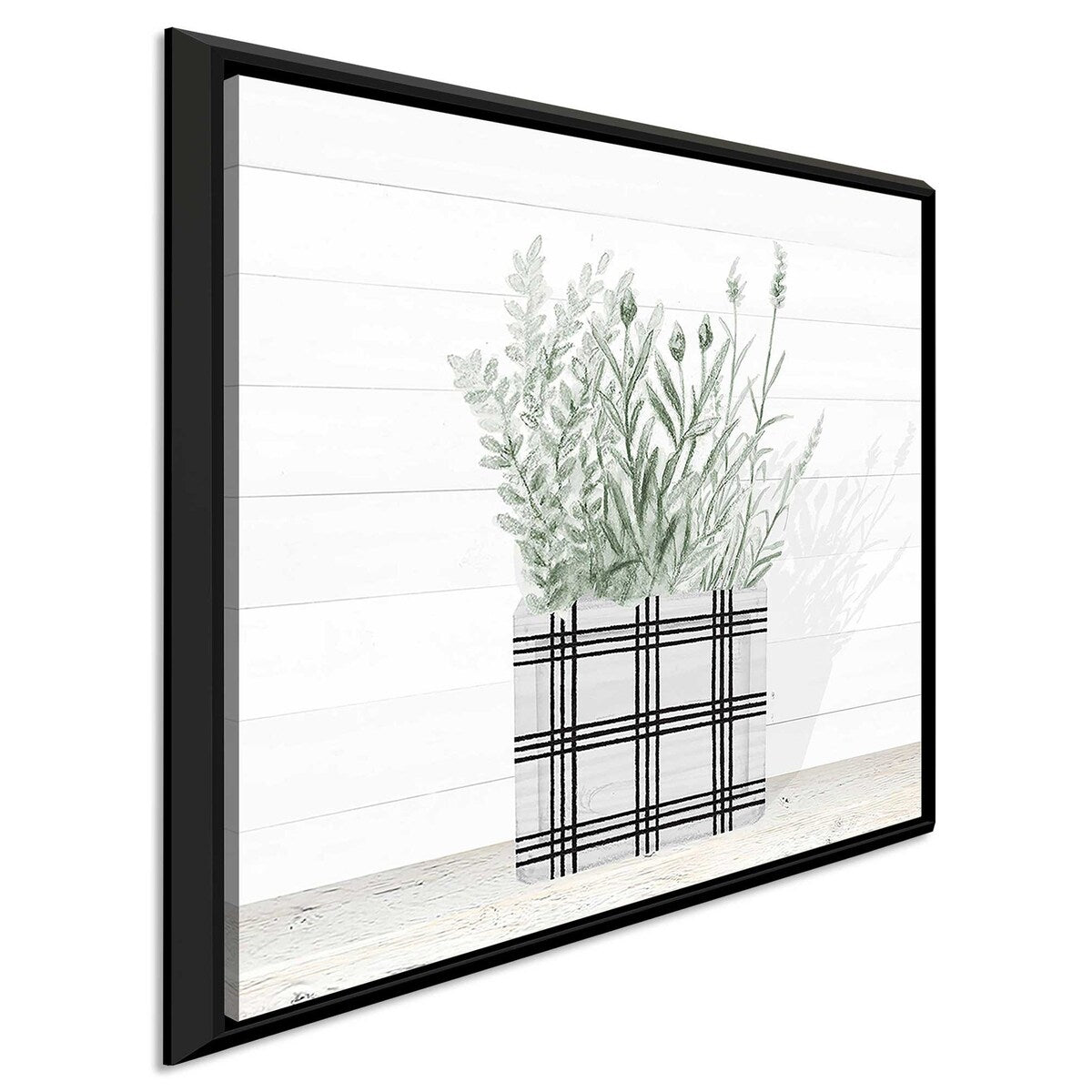 Lavender in Modern Pot II - Floating Canvas Wall Art Print - Perfect for Home Decor, Living Room, Bedroom & Office