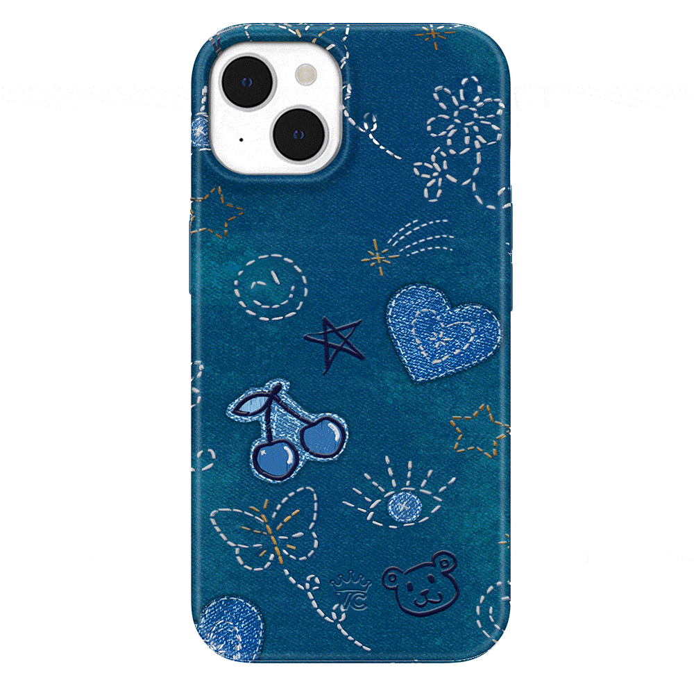 Stylish Blue Denim iPhone Case - Trendy & Protective Cover for iPhone 13/14/15 Pro Max - Perfect for Everyday Use, Travel & Fashion Accessories
