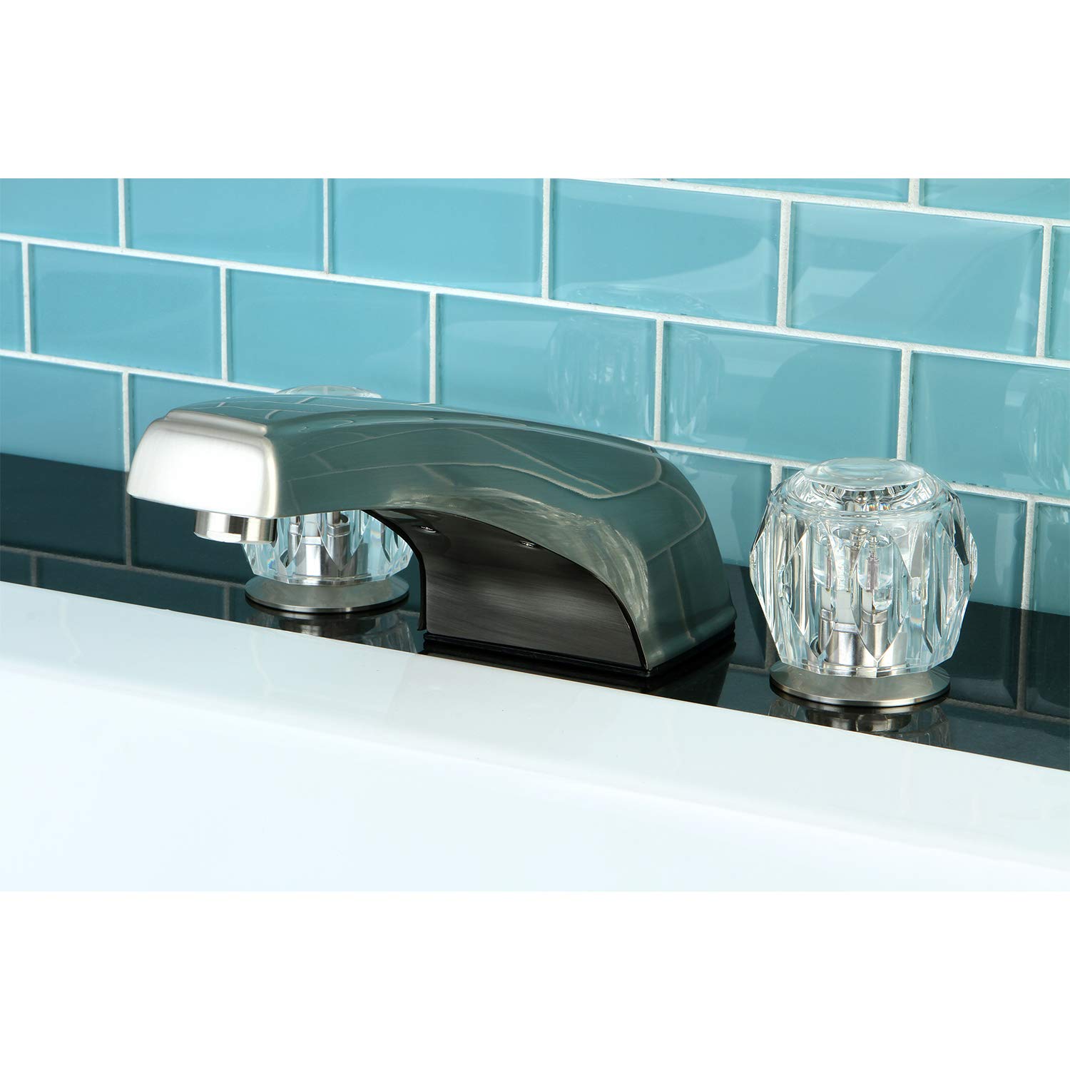 Kingston Brass KB288 8-Inch Adjustable Center Roman Tub Faucet in Brushed Nickel - Perfect for Bathroom Renovation & Luxury Bathtub Installation