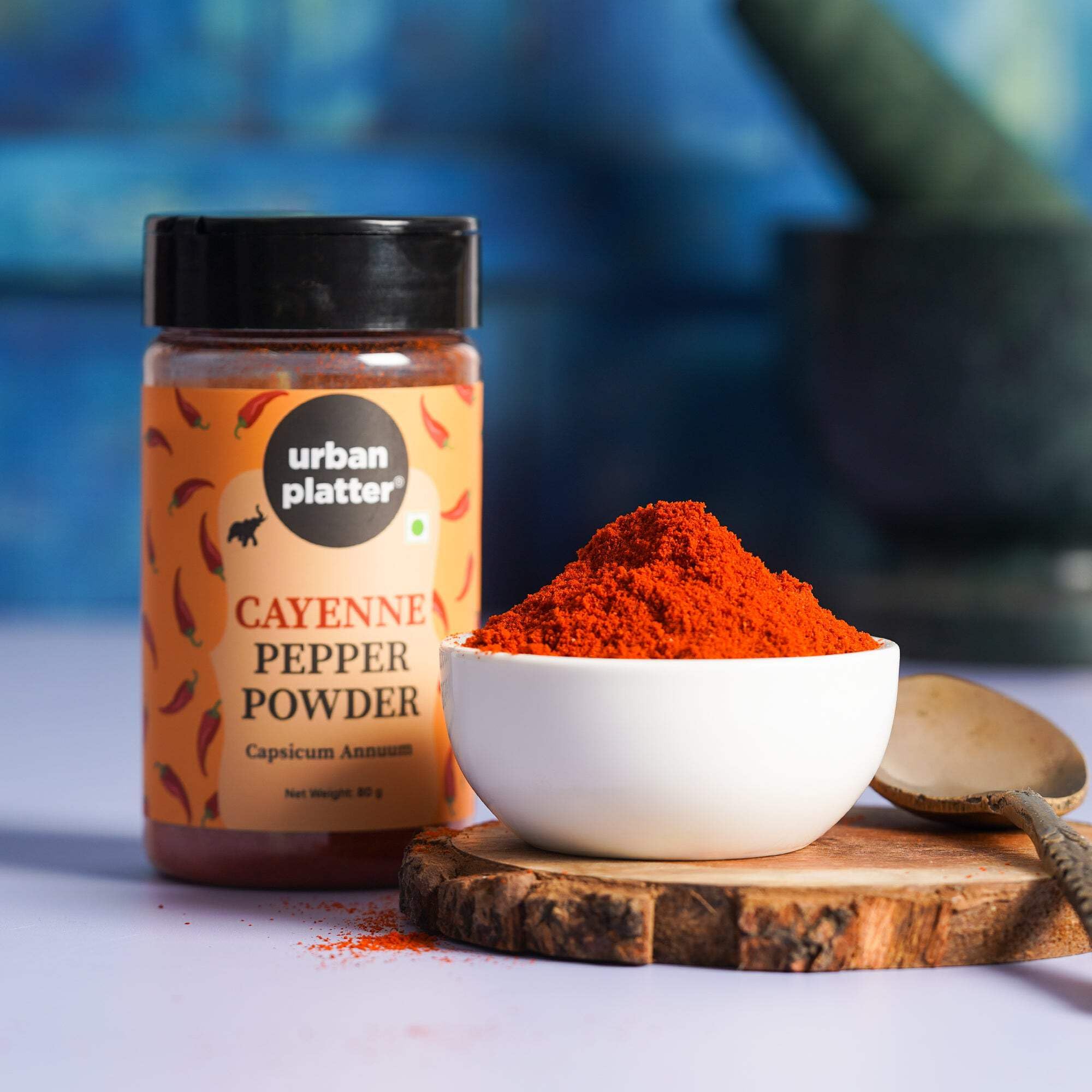 Urban Platter Cayenne Pepper Powder - 80g / 2.9oz Shaker Jar | Pure Capsicum Annum Spice | Hot & Spicy Chili Seasoning | Perfect for Cooking, Grilling & Spicing Up Dishes