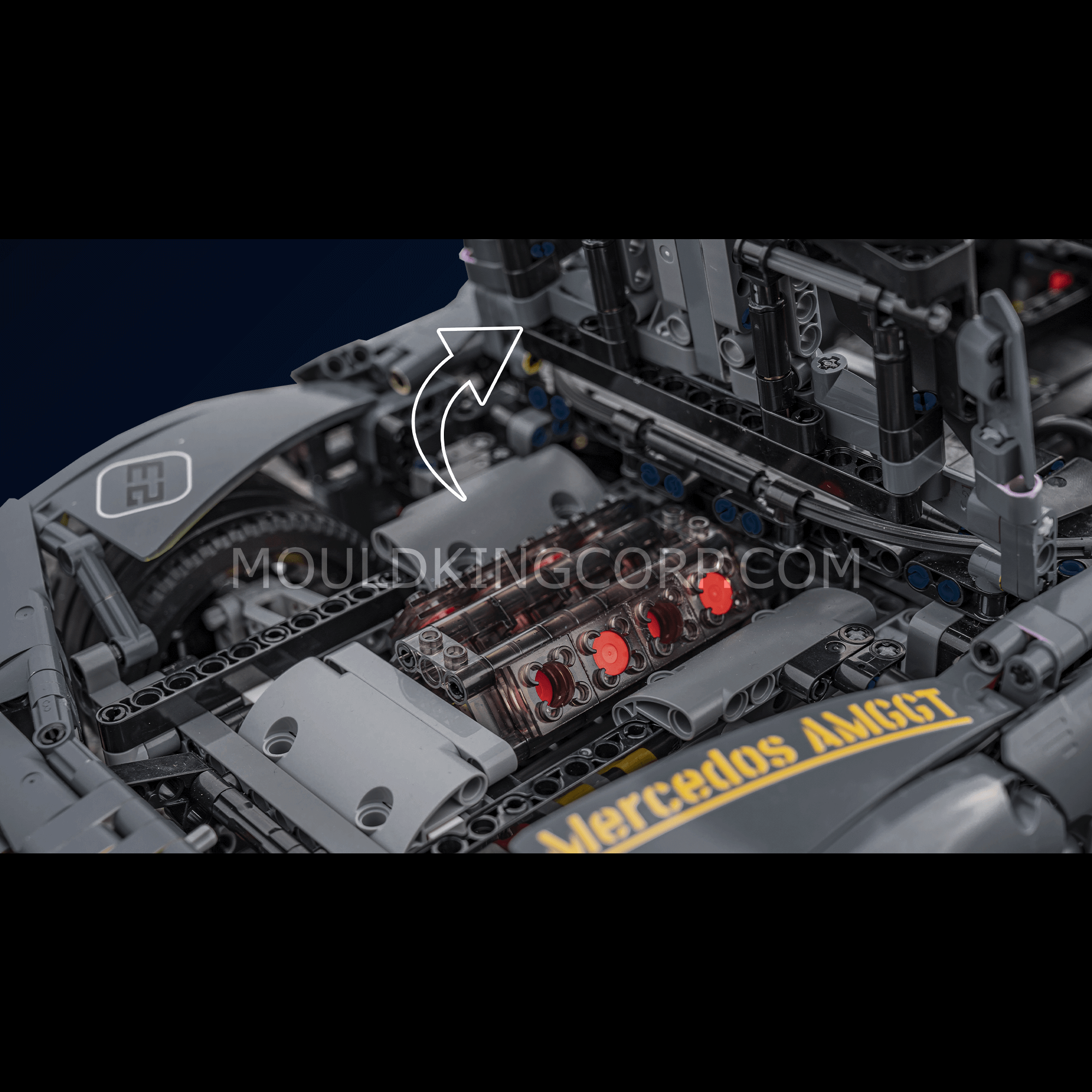 Mould King 13123 AMG GT Shadow Sports Car Remote Control Building Blocks Set | 2,872 PCS | STEM Toy for Kids & Adults | DIY Model Car for Home Display & Racing Play