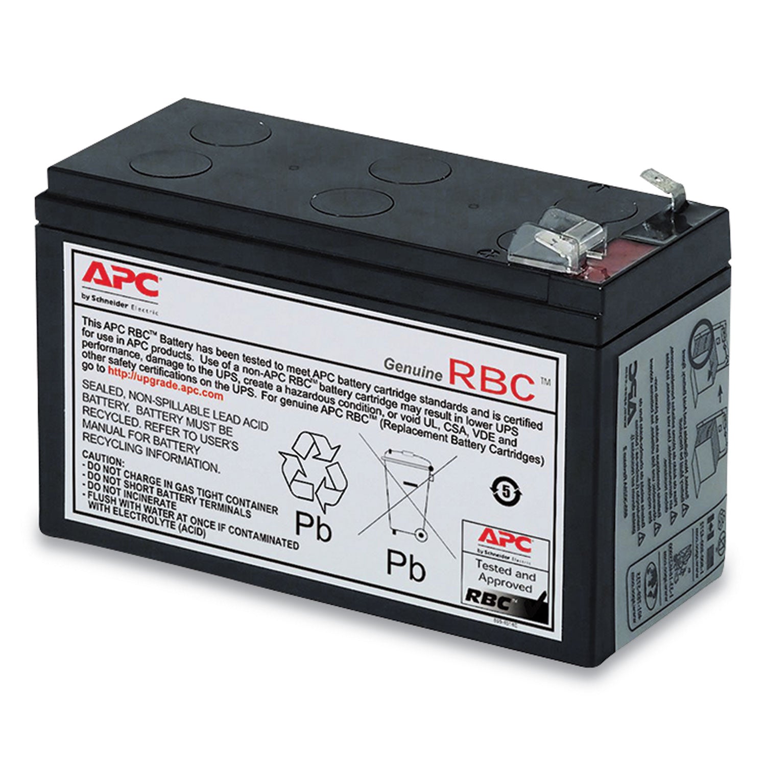 APC® RBC17 UPS Replacement Battery Cartridge - Compatible with Back-UPS, Smart-UPS Models - Reliable Power Backup for Home & Office Electronics