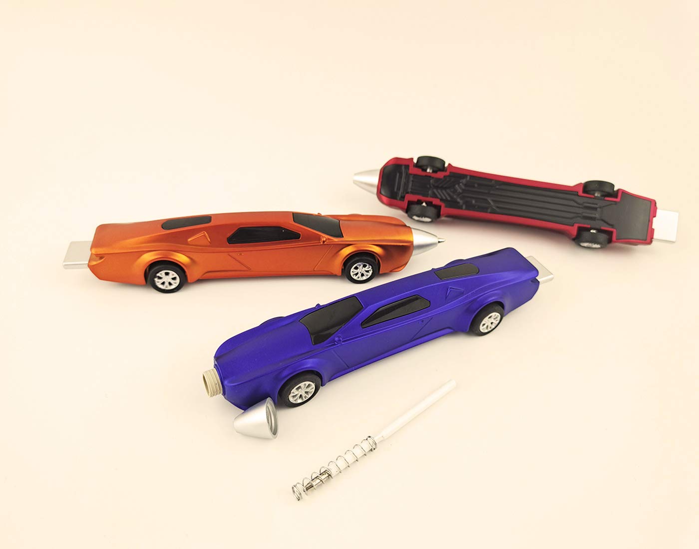 4PCS Sports Car Ballpoint Pens - Fun Novelty Pens for Kids, Cool Racing Car Design, Blue Ink - Perfect for School Supplies, Gifts for Children & Car Enthusiasts | Great for Classroom, Birthday Parties & Office Use
