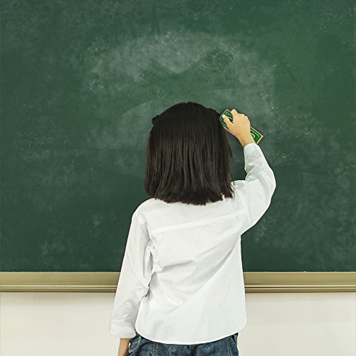 2-in-1 Chalkboard & Dry Erase Board with Black Felt Eraser - Perfect for Home, Office, Classroom & Kids Learning Activities