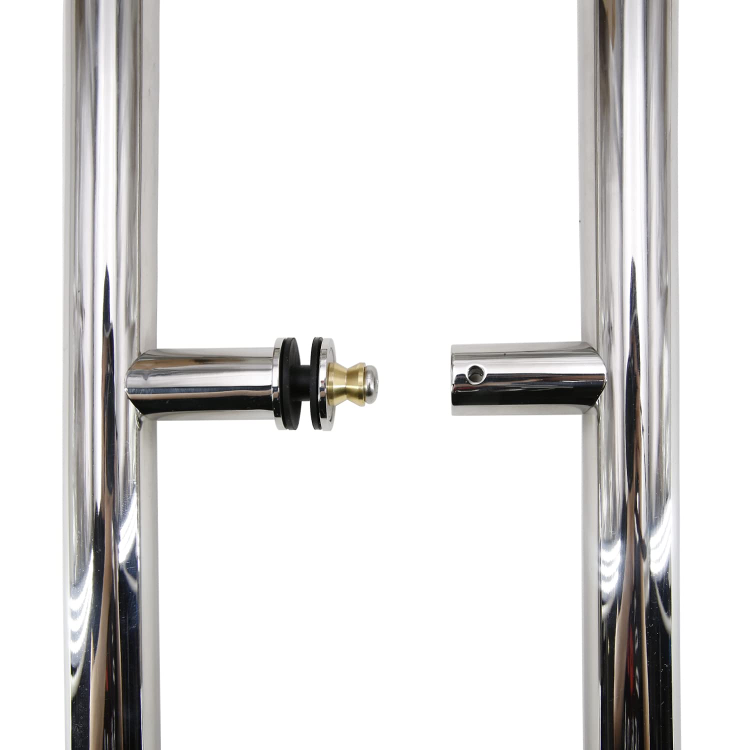 304 Stainless Steel Ladder Style Back to Back Glass Door Handle - 72 Inch Chrome Pull Handle for Barn Doors, Shower Doors & Cabinet Doors - Durable Push Pull Hardware for Home & Commercial Use