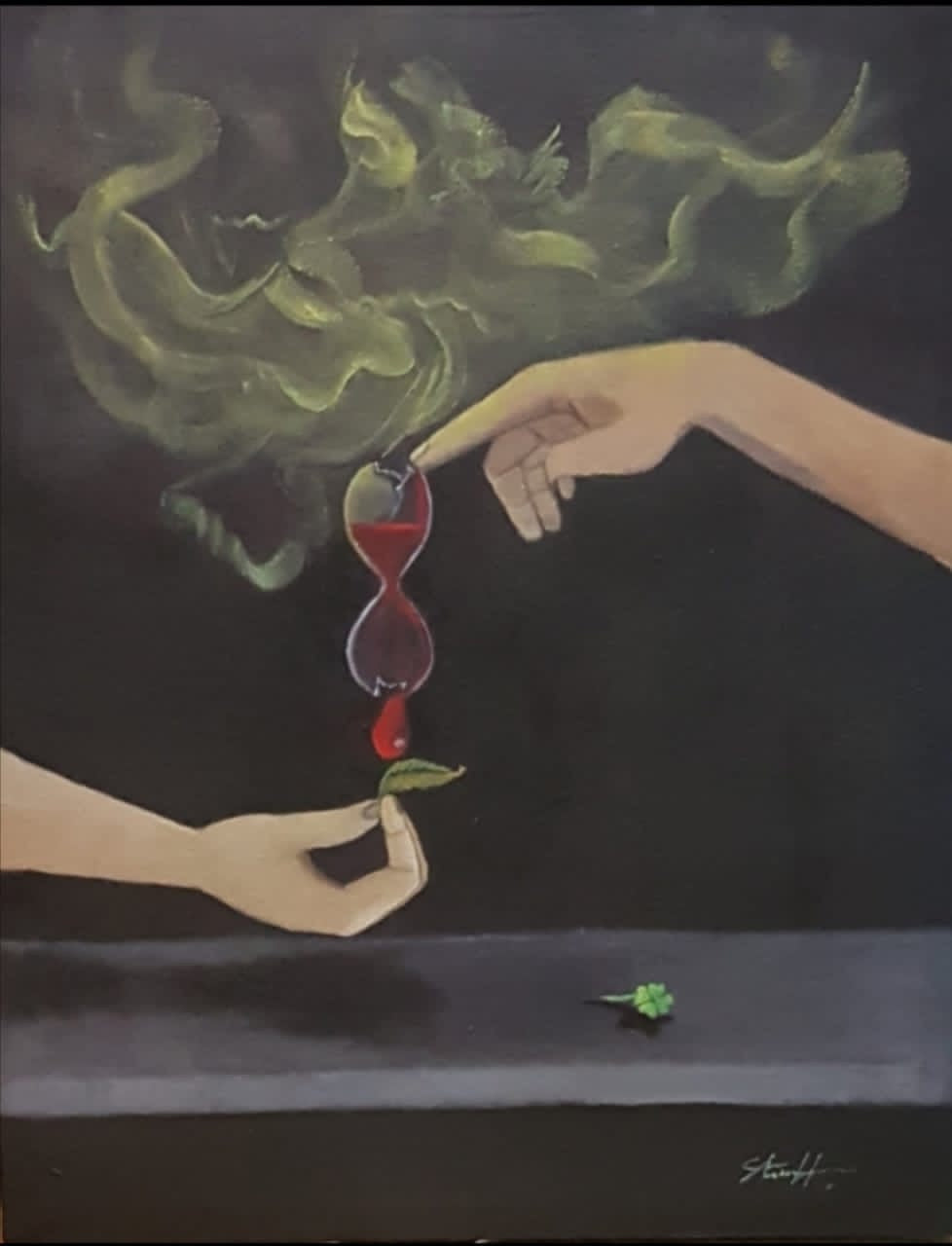 Lifeless Hope Painting - Abstract Wall Art for Home & Office Decor - Perfect for Living Rooms, Bedrooms, and Workspaces