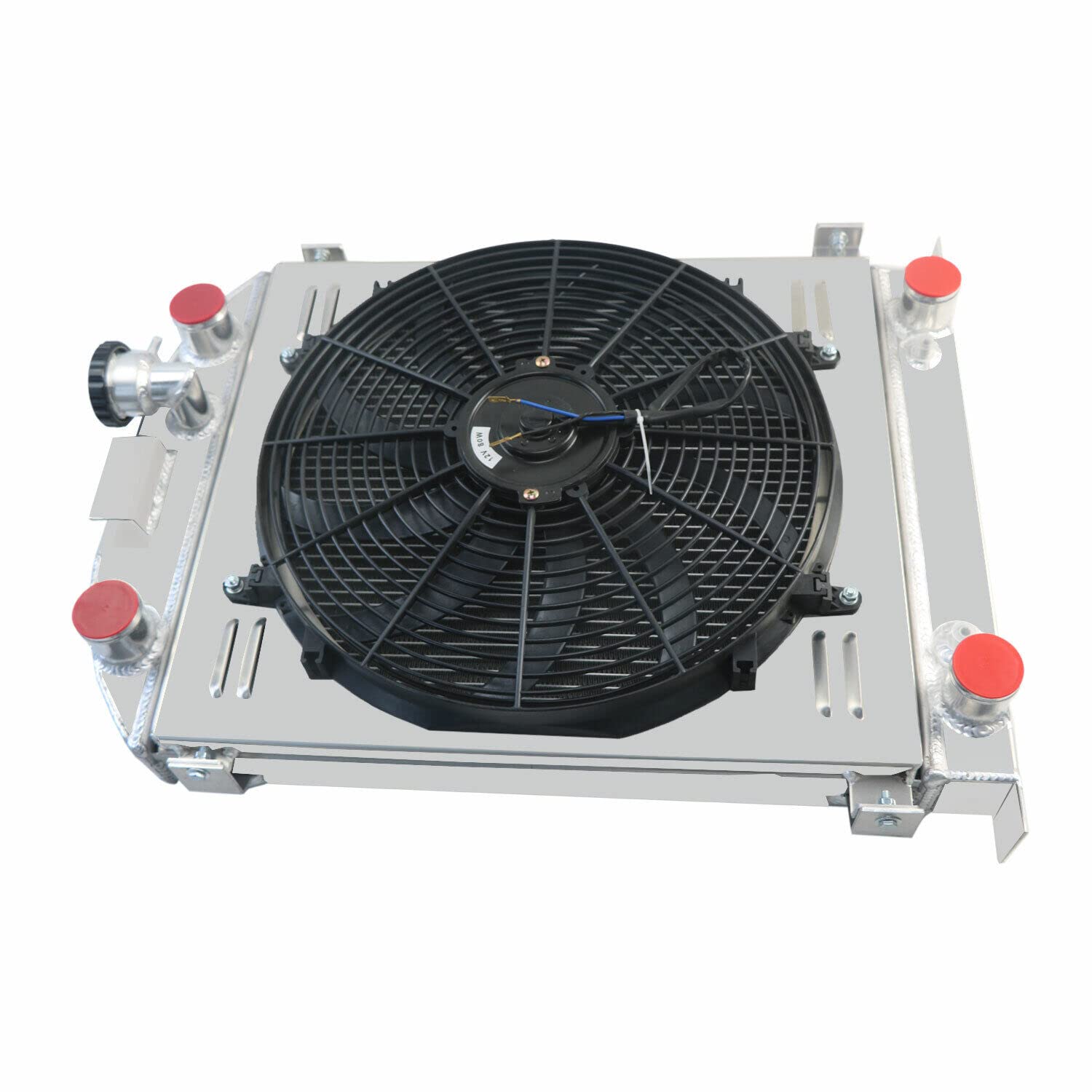 3 Row Aluminum Radiator with Shroud & Fan Kit - Compatible with 1932 Ford Flathead V8 Engine (Stock Height) - Perfect for Classic Car Restoration & Hot Rod Upgrades