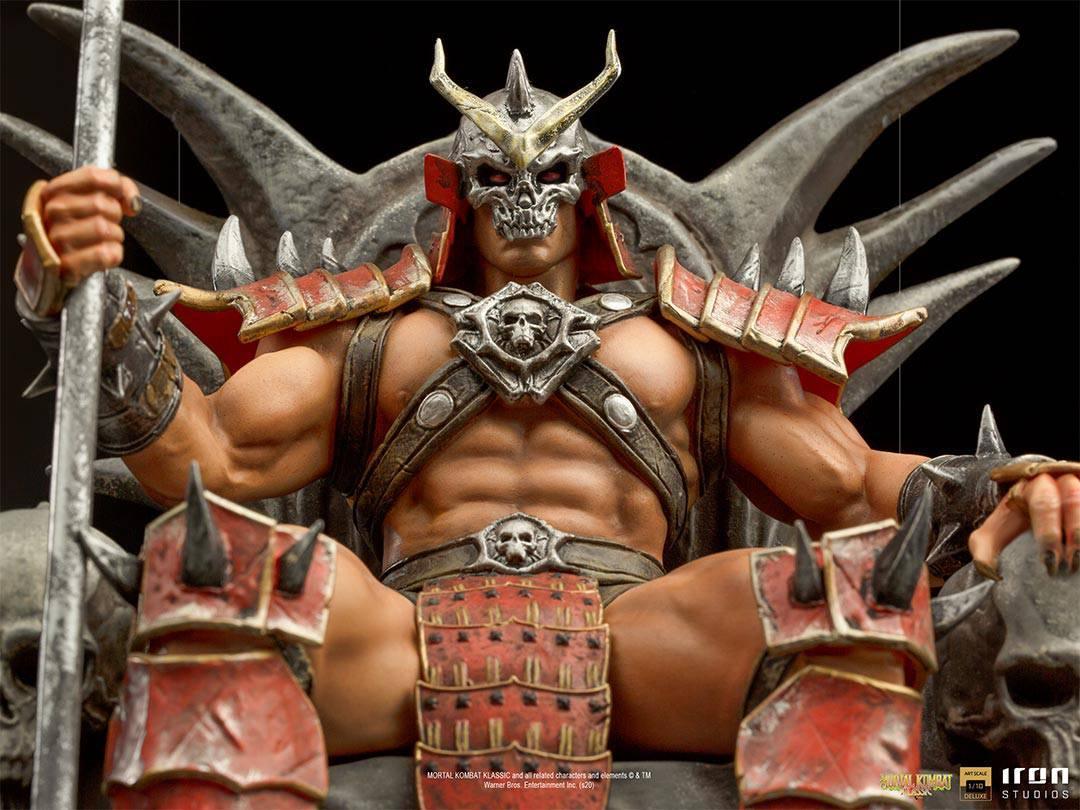 Iron Studios Mortal Kombat Shao Khan Deluxe BDS Art Scale 1/10 Statue - Premium Collectible for Gamers & Fans | Perfect for Display in Home, Office, or Gaming Room