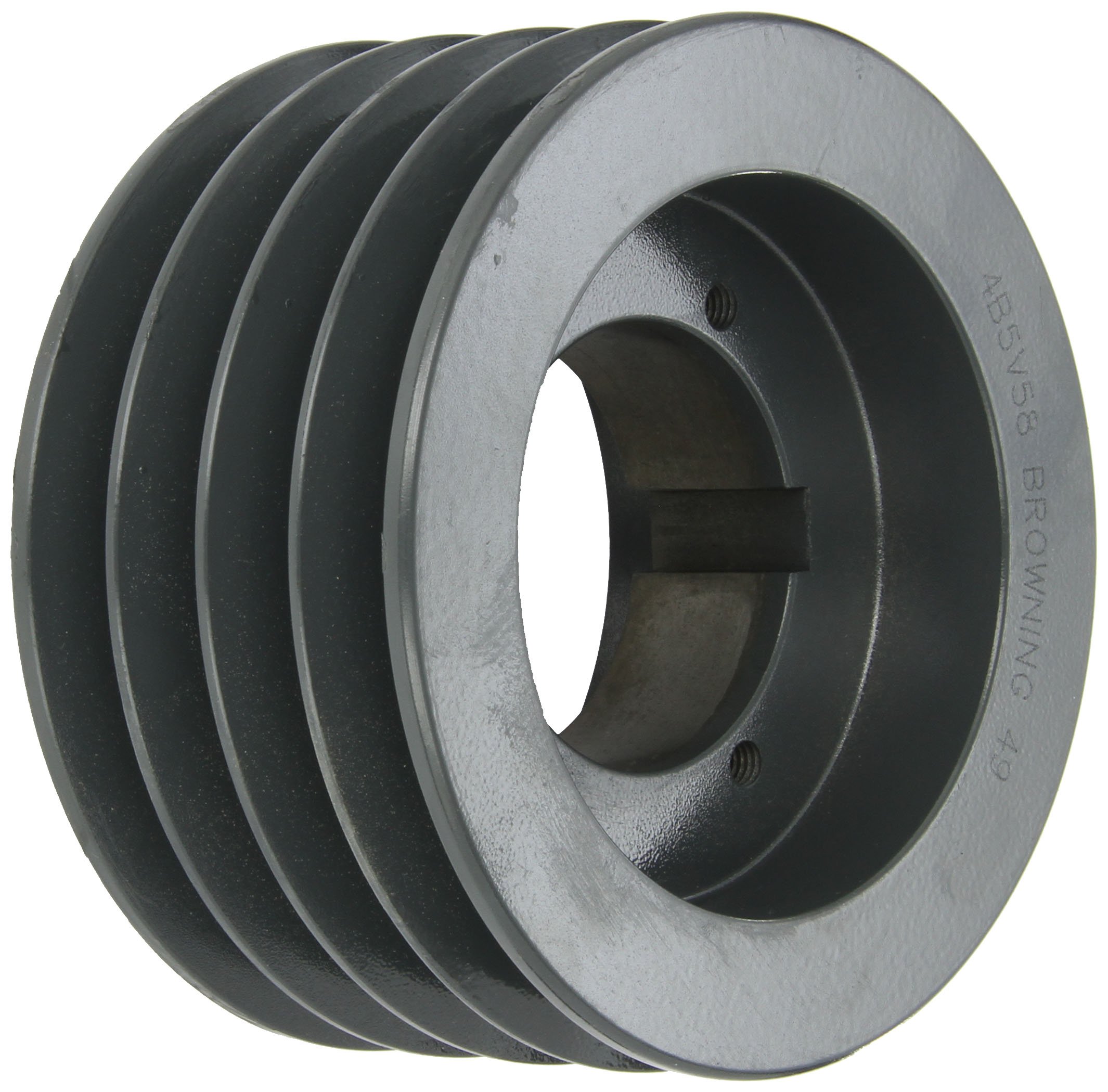 4B5V58 Split Taper Sheave - Cast Iron 4 Groove Pulley for A/B/5V Belts with B Bushing | Heavy Duty V-Belt Drive System for Industrial Machinery & Agricultural Equipment