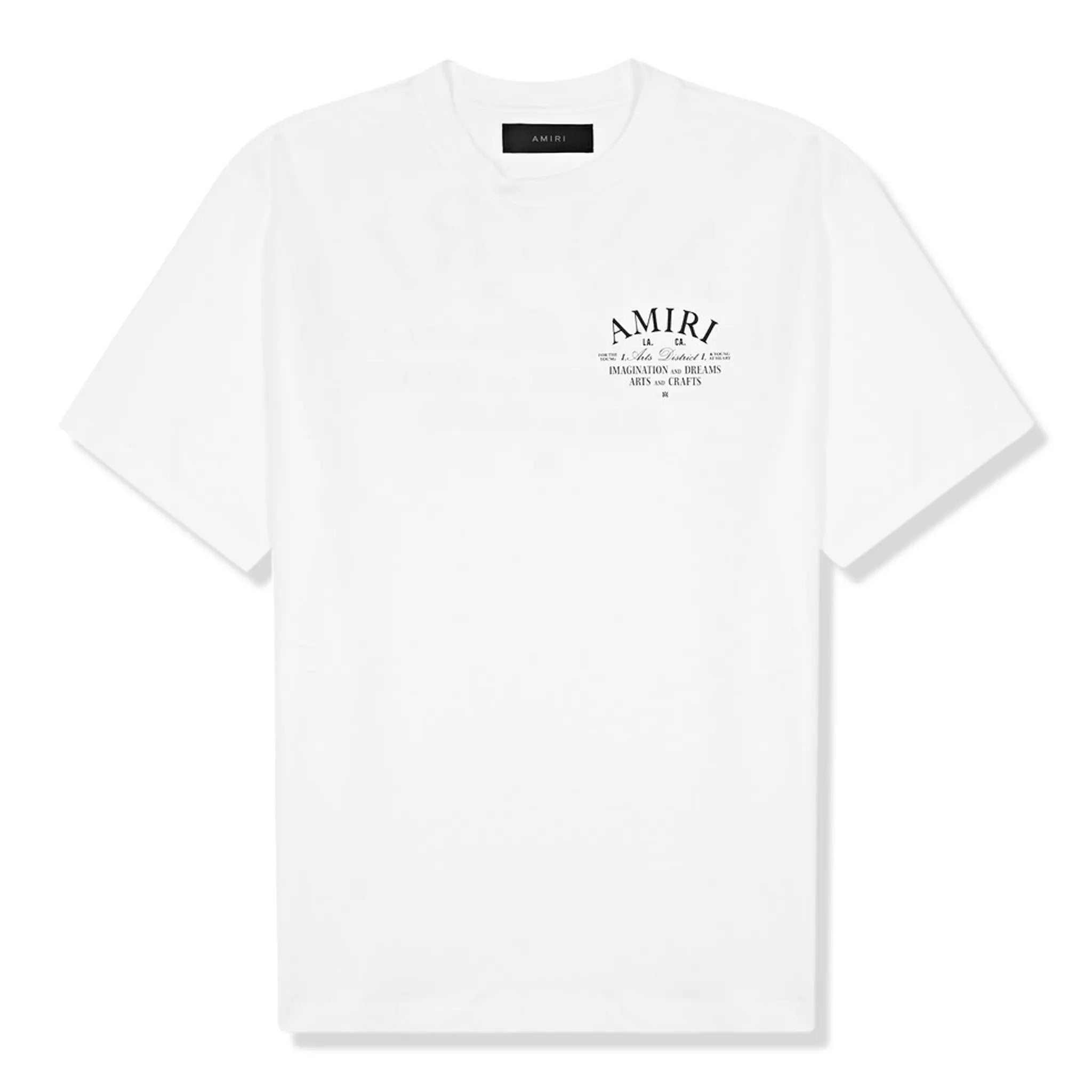 Amiri Arts District White T-Shirt for Men - Premium Cotton Crewneck Tee - Streetwear Fashion - Perfect for Casual Wear & Urban Outfits