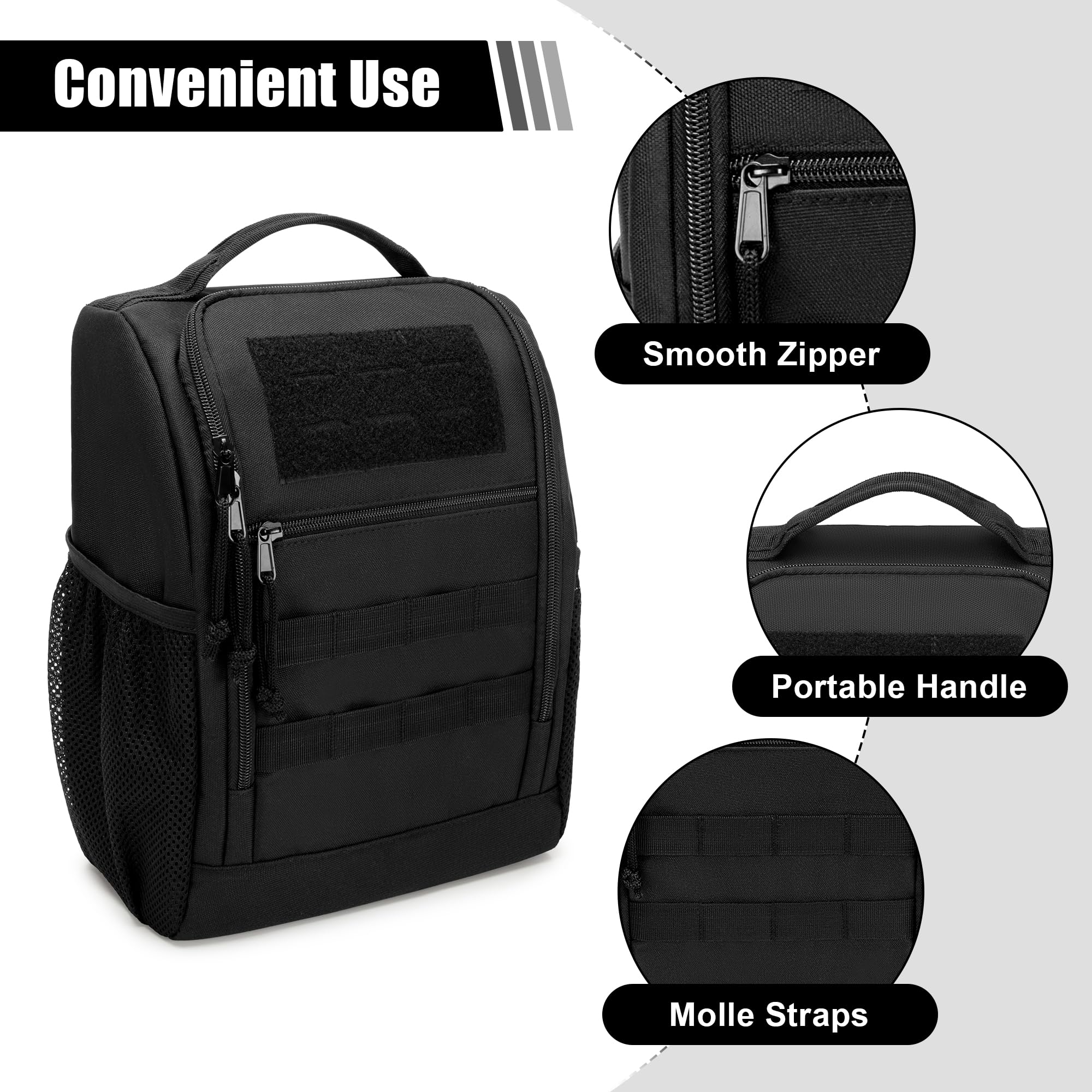 Premium Single Baseball Glove Case - Durable Glove Holder for Baseball & Softball - Black Glove Bag with Multiple Storage Pockets - Perfect for Practice, Games & Equipment Organization