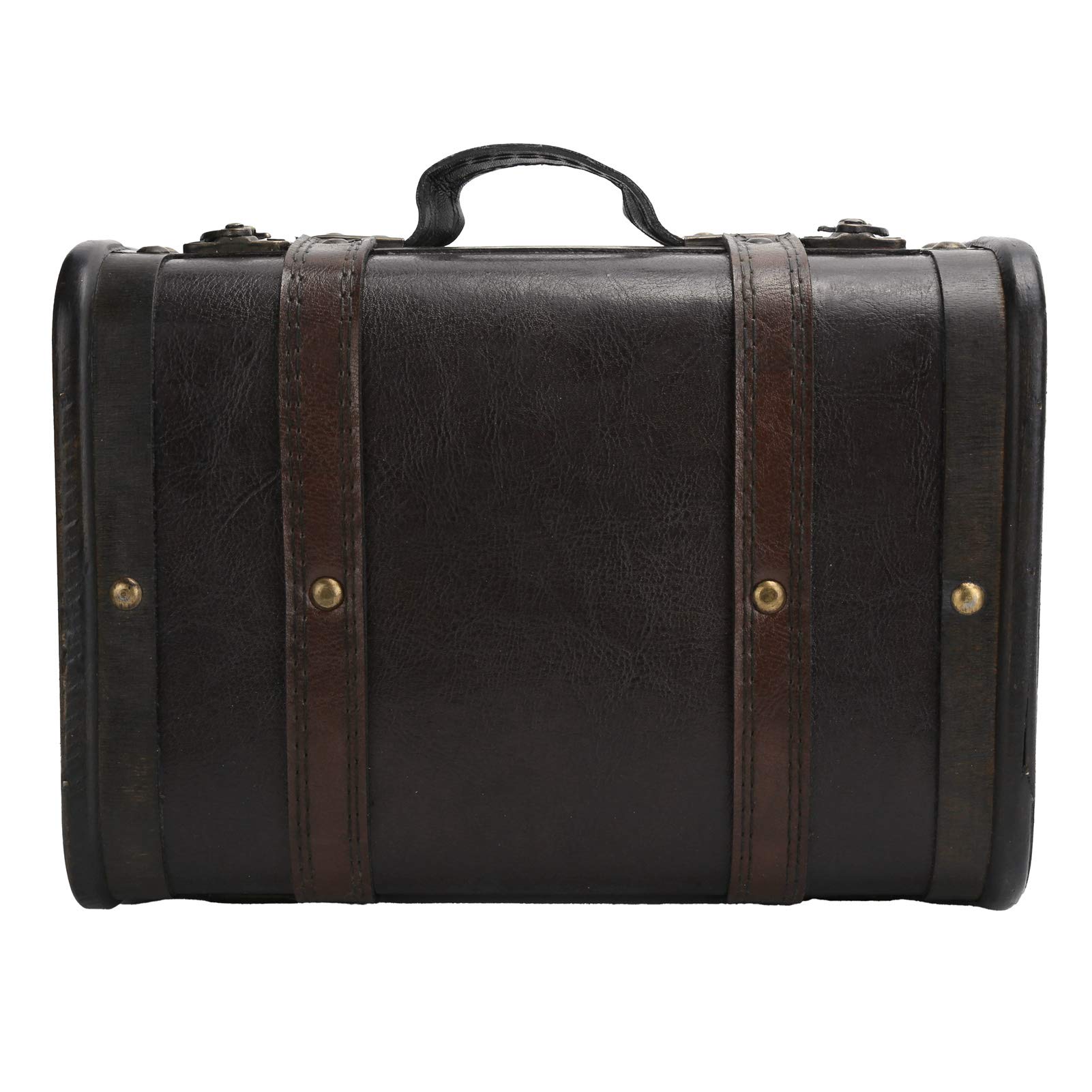 Vintage Wooden Suitcase Decor - Large Capacity Storage Box for Home Office, Photography Props & Grocery Organization | Perfect for Vintage Themed Parties, Photo Shoots & Home Decor