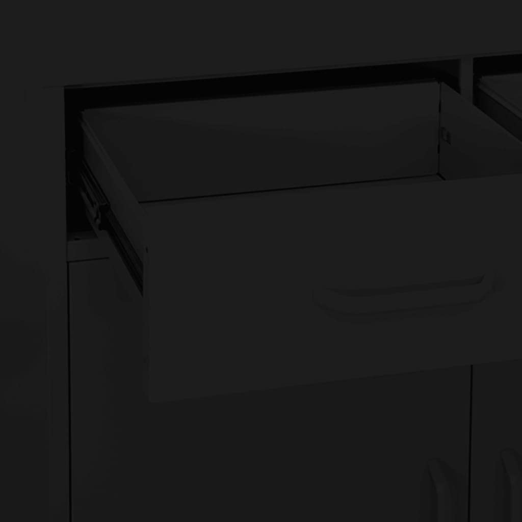 Black Steel Storage Cabinet 31.5