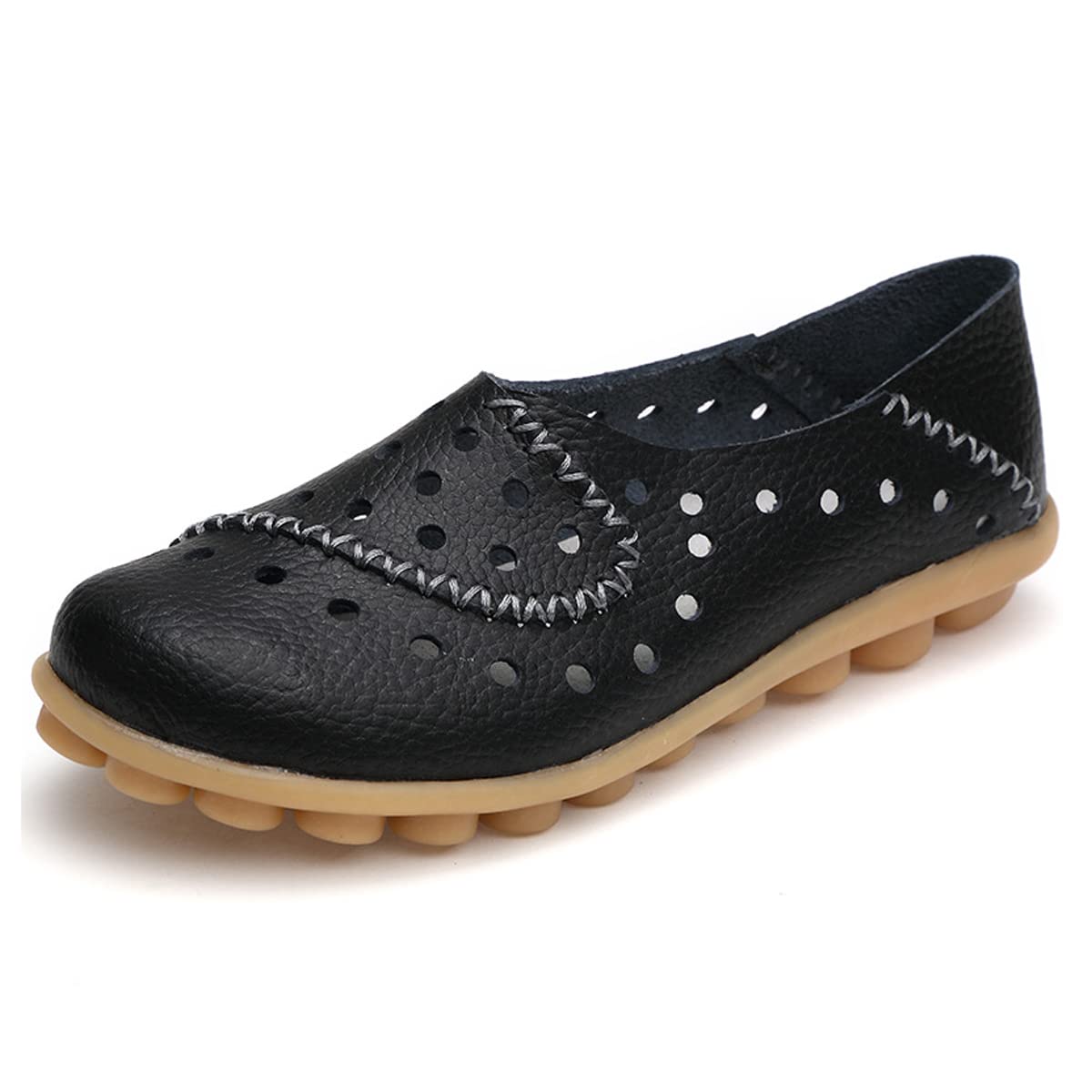 Women's Casual Slip-On Loafers - Breathable Round Toe Flats, Comfortable Driving Moccasins for Walking & Everyday Wear | Lightweight Soft Shoes for Work, Travel & Outfits