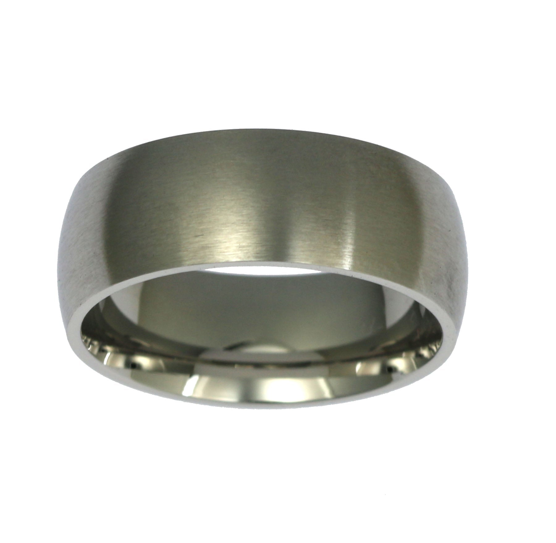 8mm Brushed Comfort Fit Stainless Steel Men's Wedding Band Ring - Durable & Hypoallergenic for Everyday Wear, Anniversary Gift, or Special Occasion Jewelry
